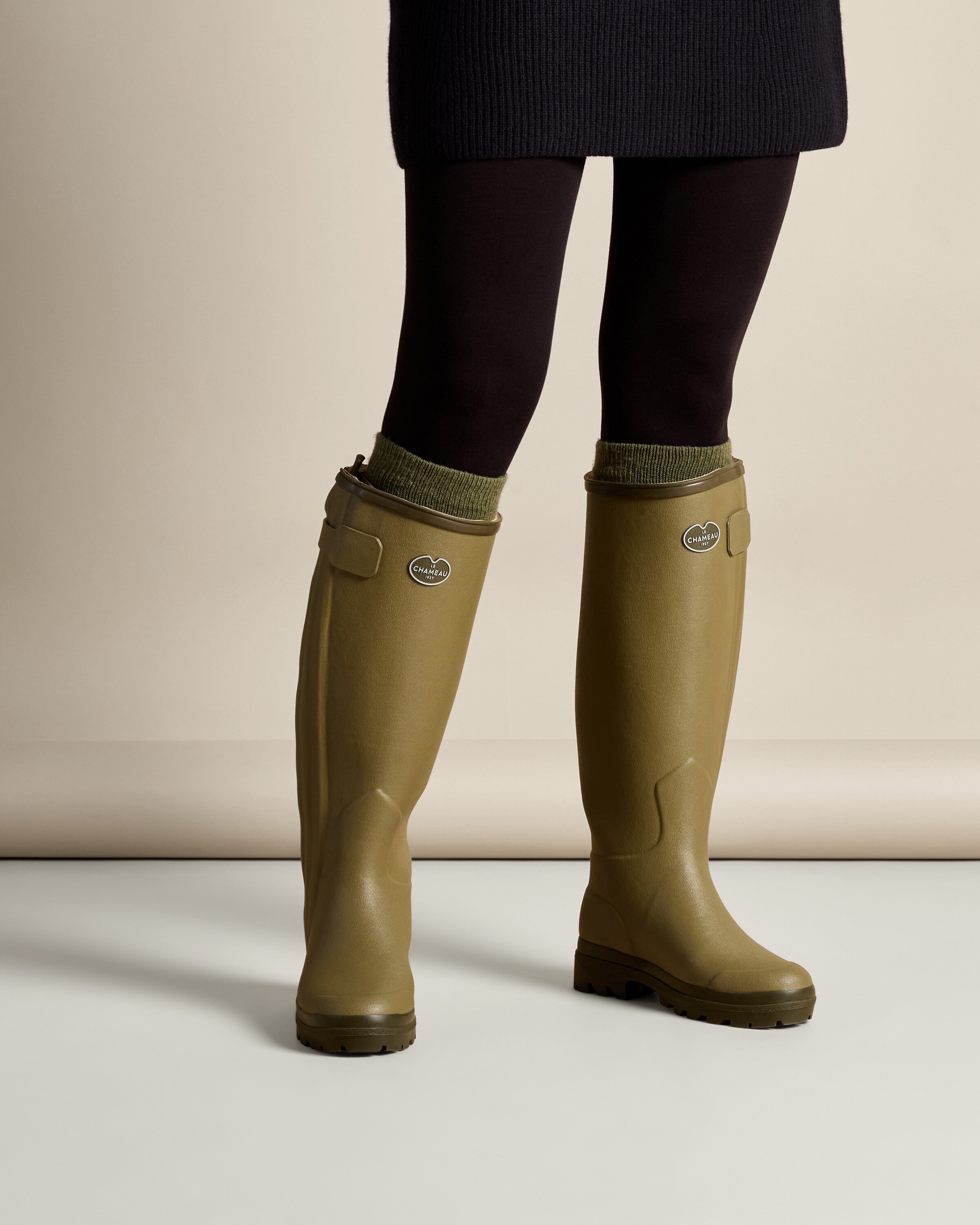 Bottes Chasseur pour femmes doublées néoprène - Vert Vierzon