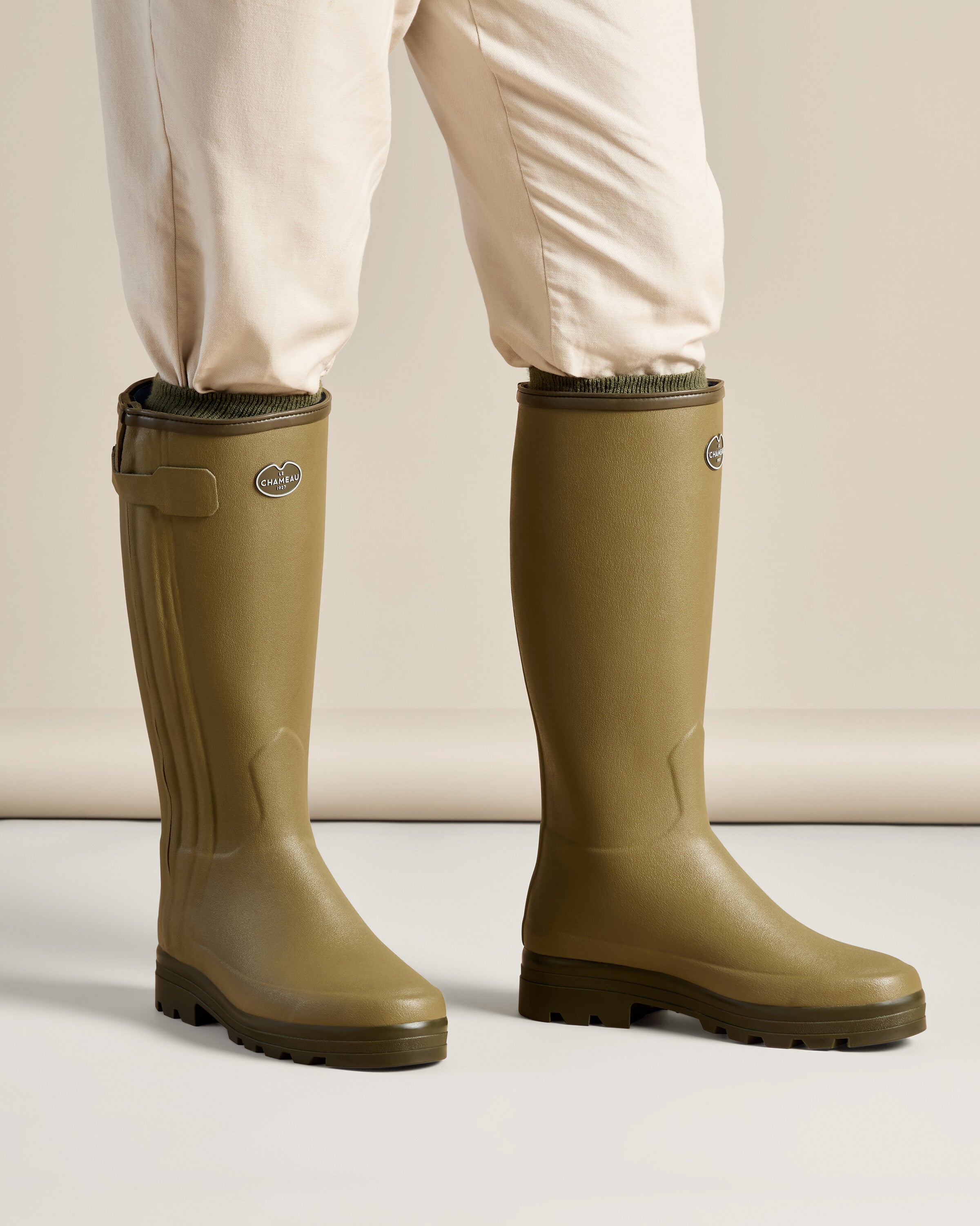 Men's Chasseur Neoprene Lined Wellington Boot - Iconic Green