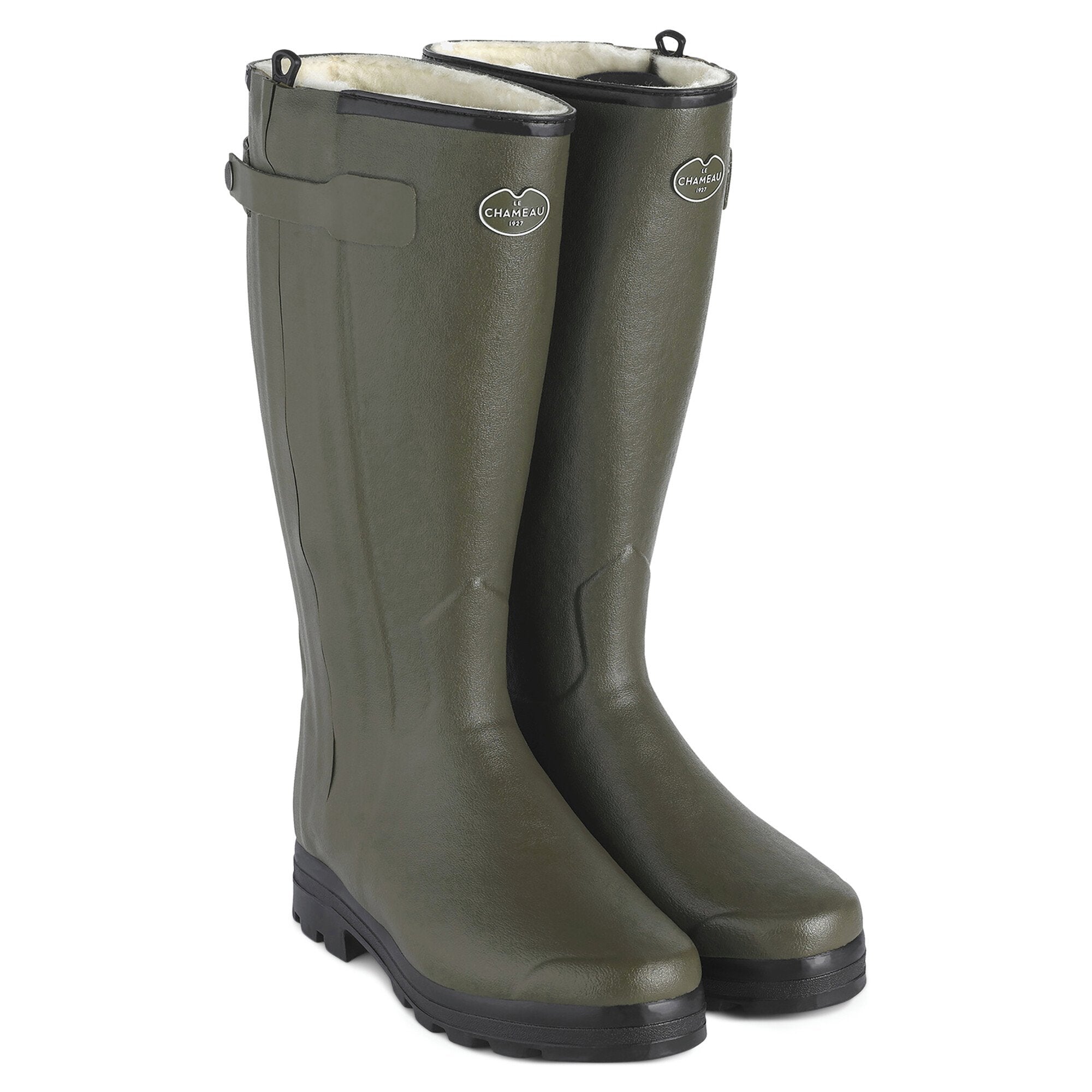 Bottes Chasseur pour hommes doublées laine - Vert Chameau