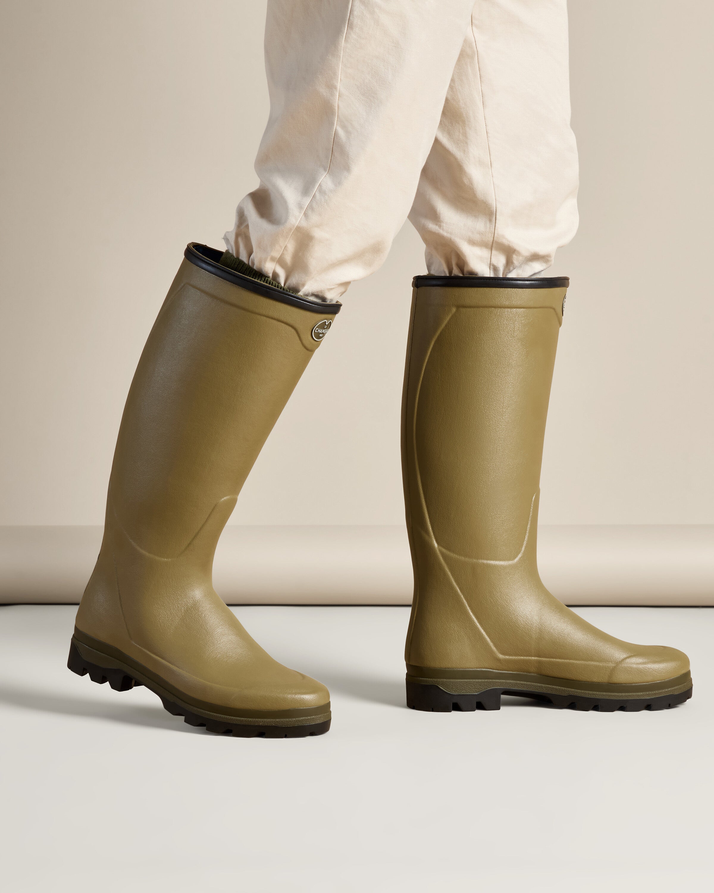 Men's Country Cross Neoprene Lined Wellington Boot - Iconic Green