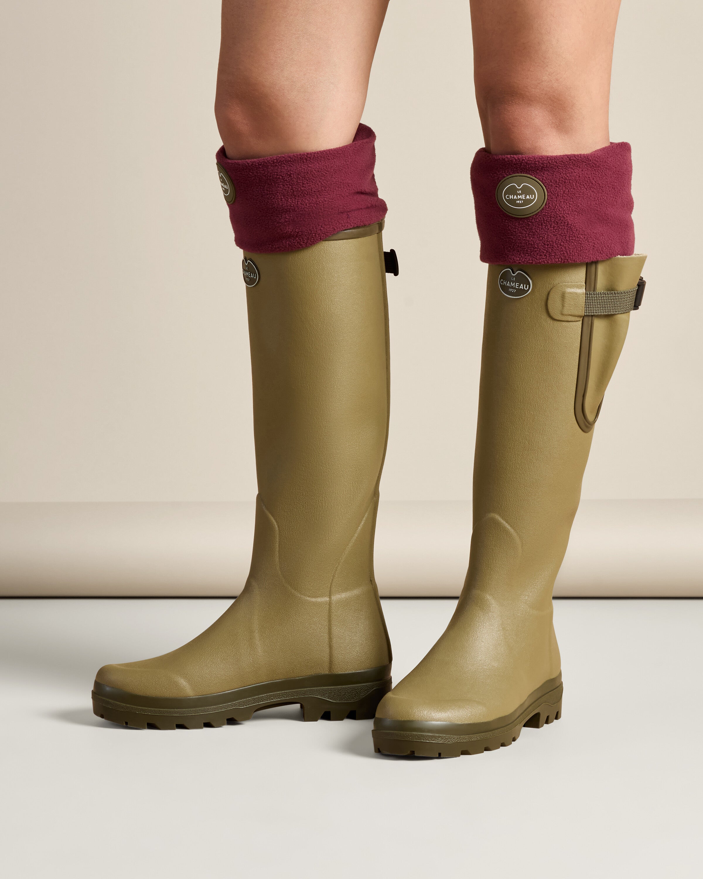 Fleece Boot Liners - Cherry Red