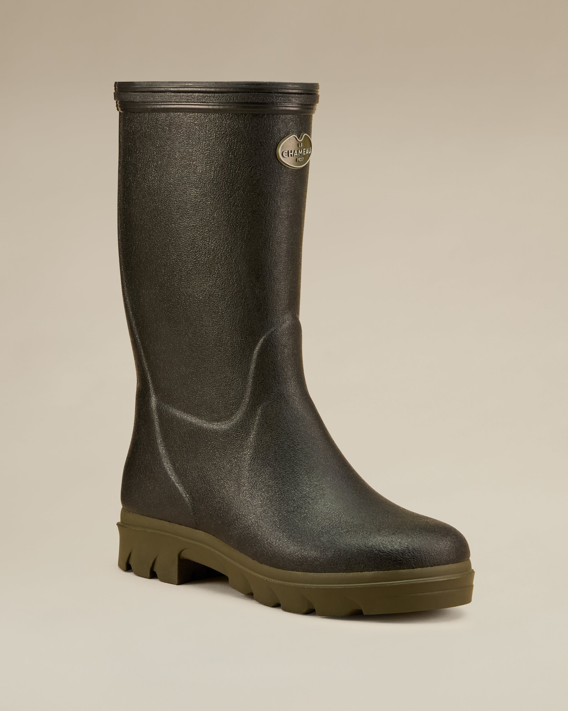 Children's Petite Aventure Jersey Lined Wellington Boot - Black