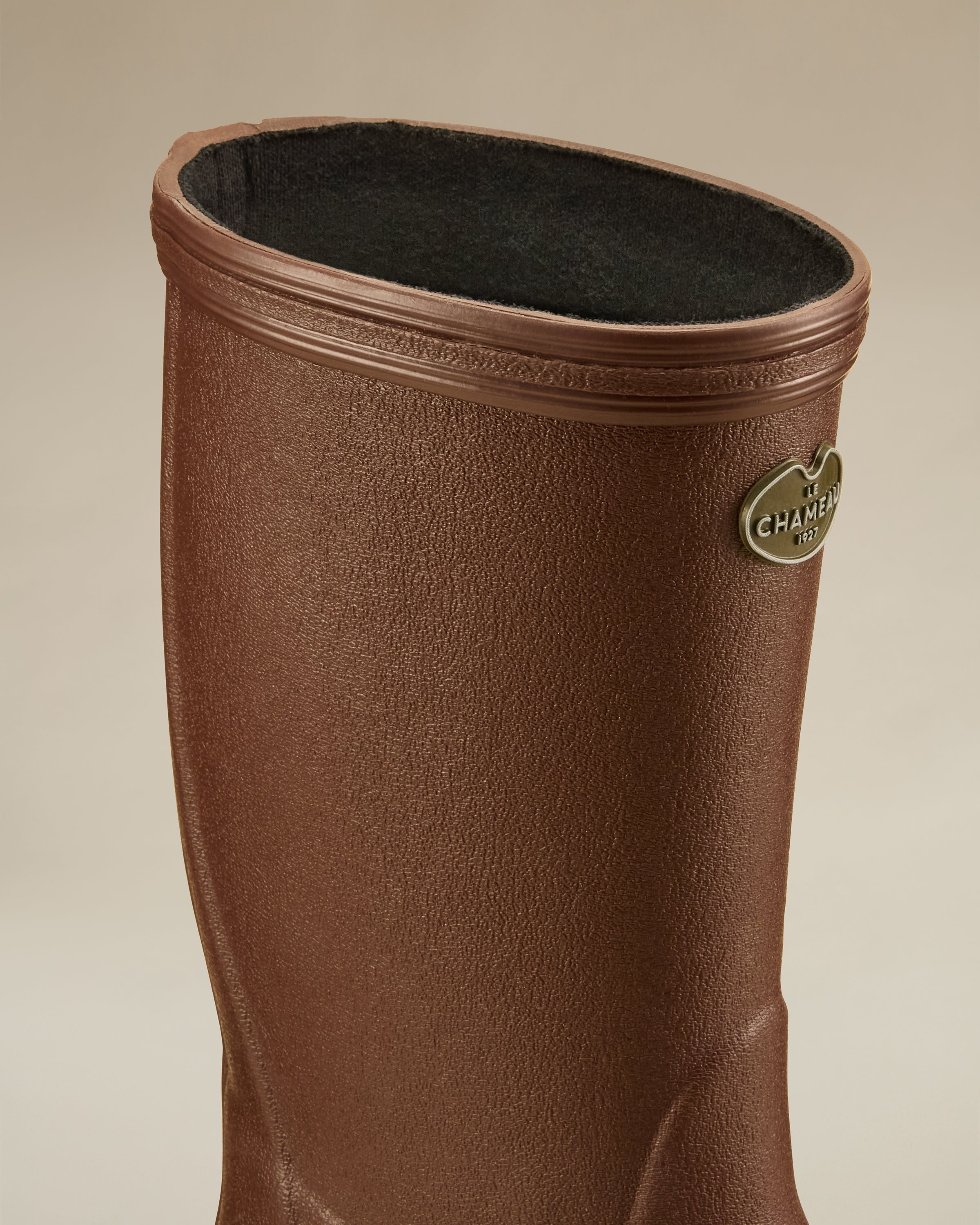 Children's Petite Aventure Jersey Lined Wellington Boot - Brown