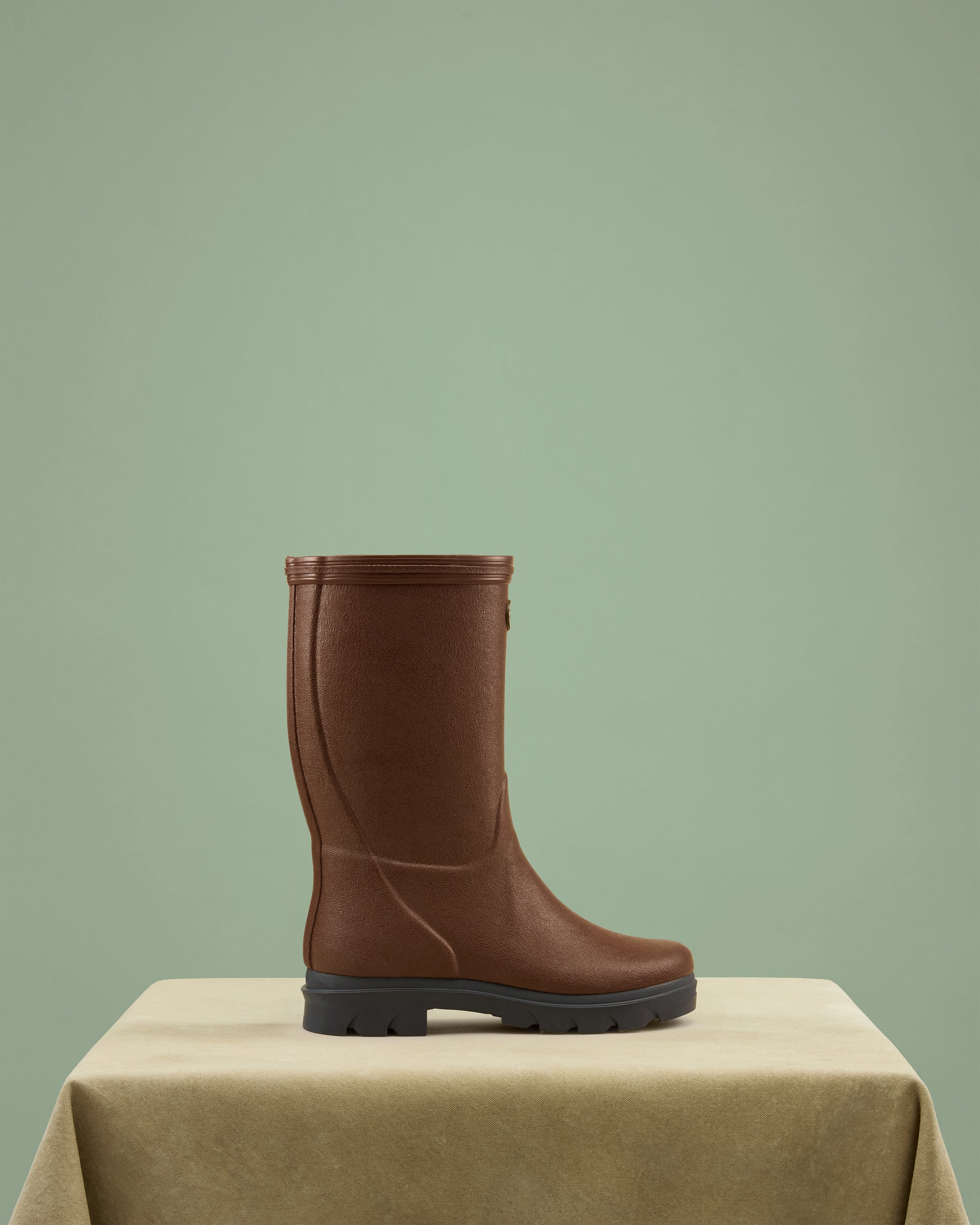 Children's Petite Aventure Jersey Lined Wellington Boot - Brown
