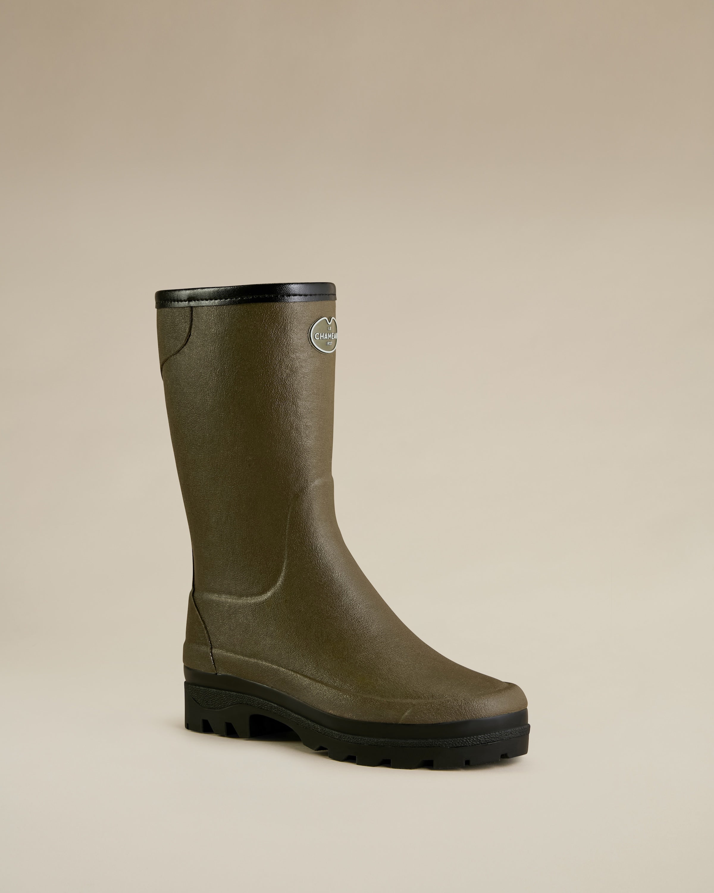 Giverny Damen-Gummistiefel mit Wollfutter - Kurzmodell - Vert Chameau