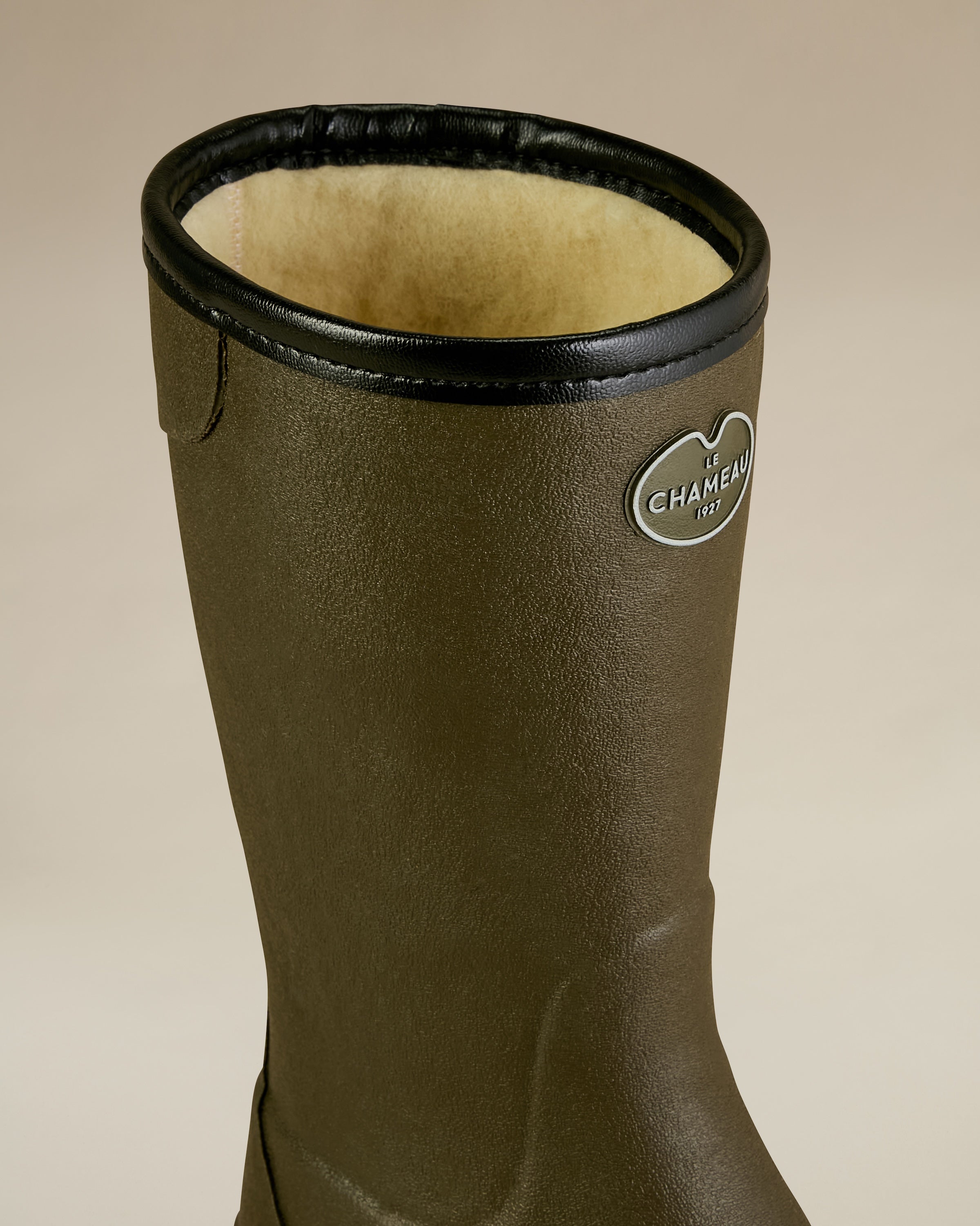Giverny Damen-Gummistiefel mit Wollfutter - Kurzmodell - Vert Chameau