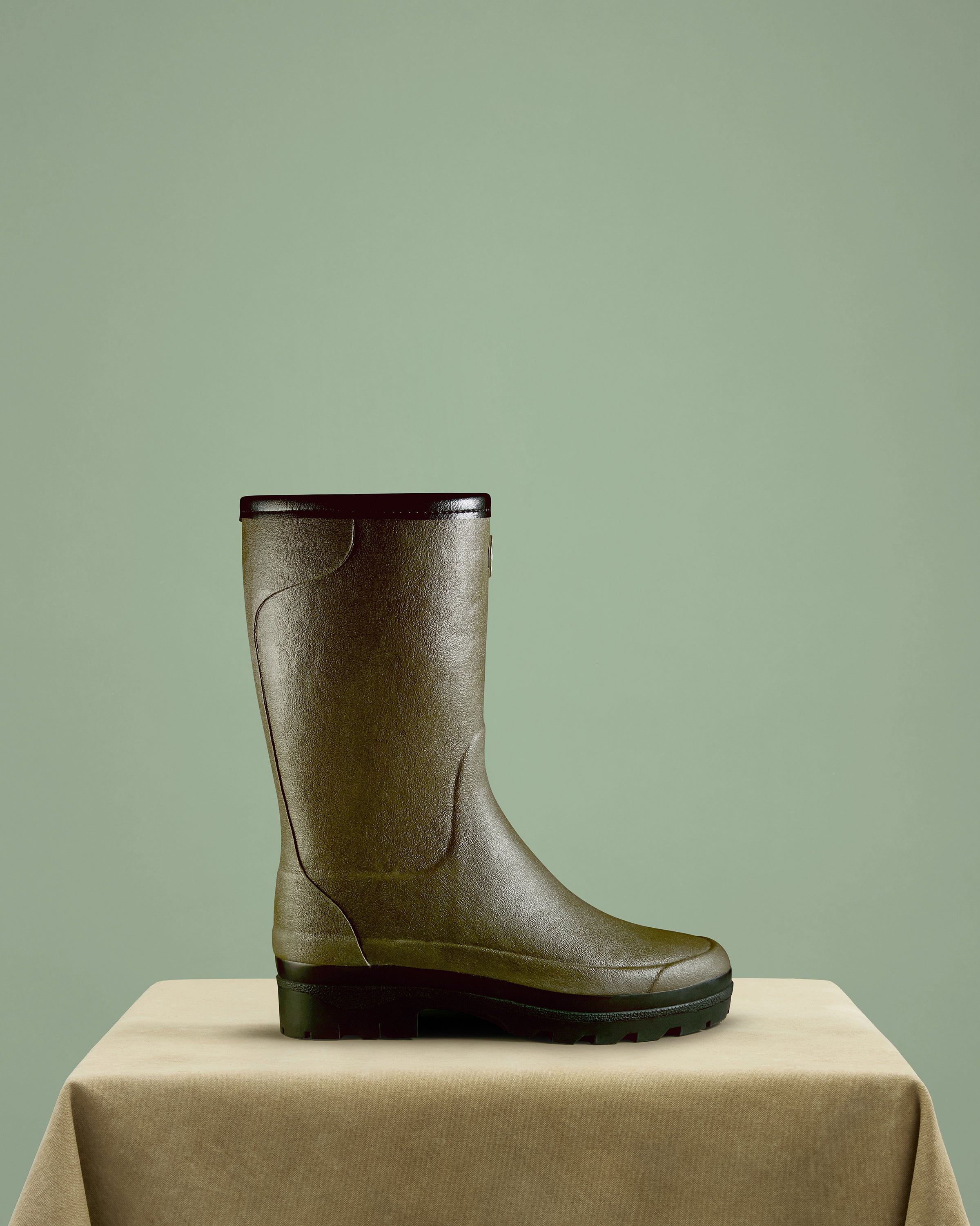 Giverny Damen-Gummistiefel mit Wollfutter - Kurzmodell - Vert Chameau