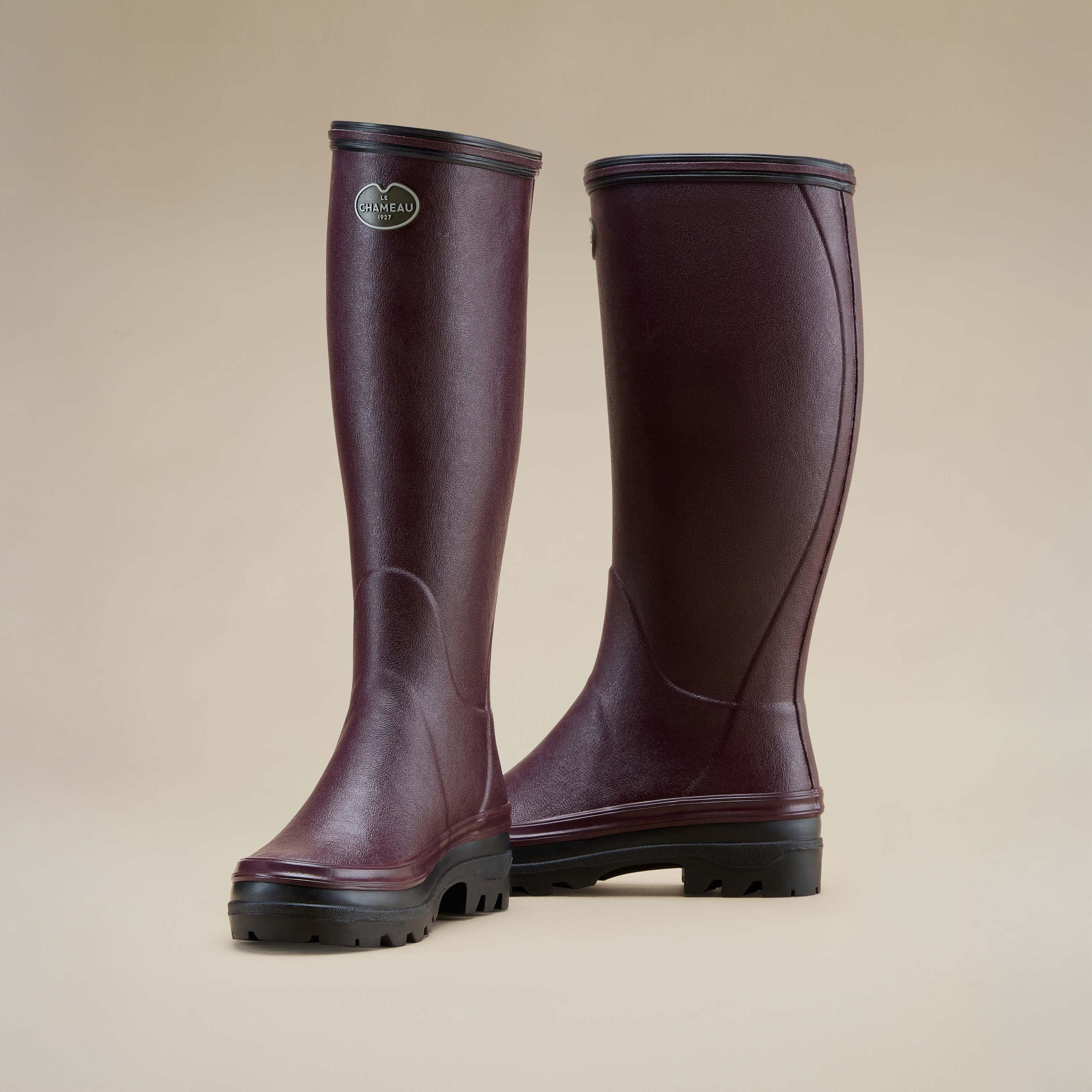 Women's Giverny Jersey Lined Wellington Boot - Cherry Red