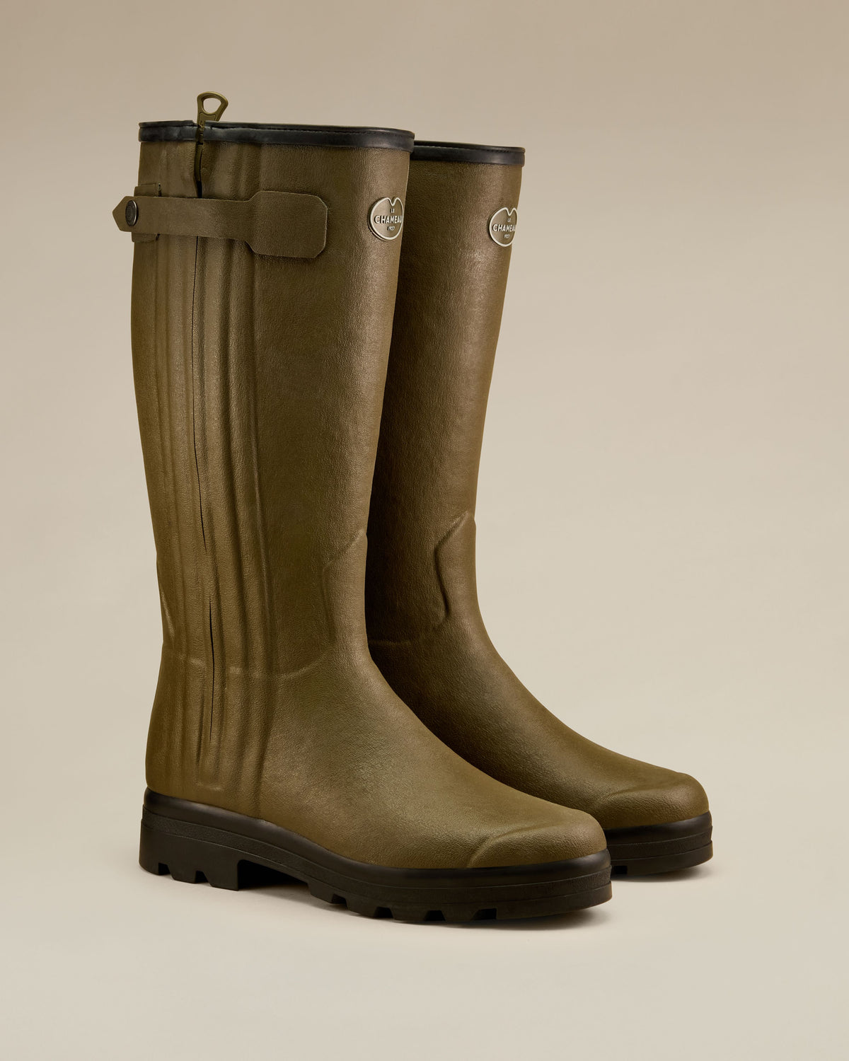 Men's Chasseur Wool Lined Wellington Boot - Chameau Green