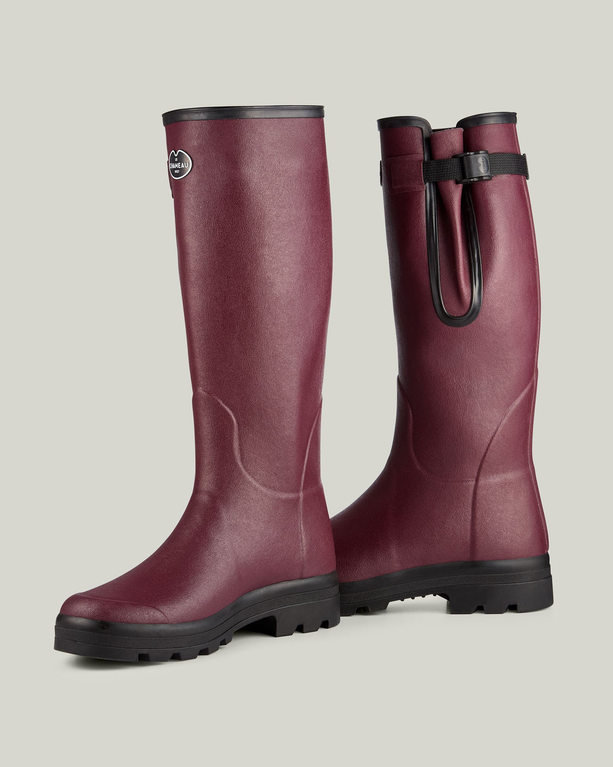 Men's Vierzon Jersey Lined Wellington Boot - Oxblood