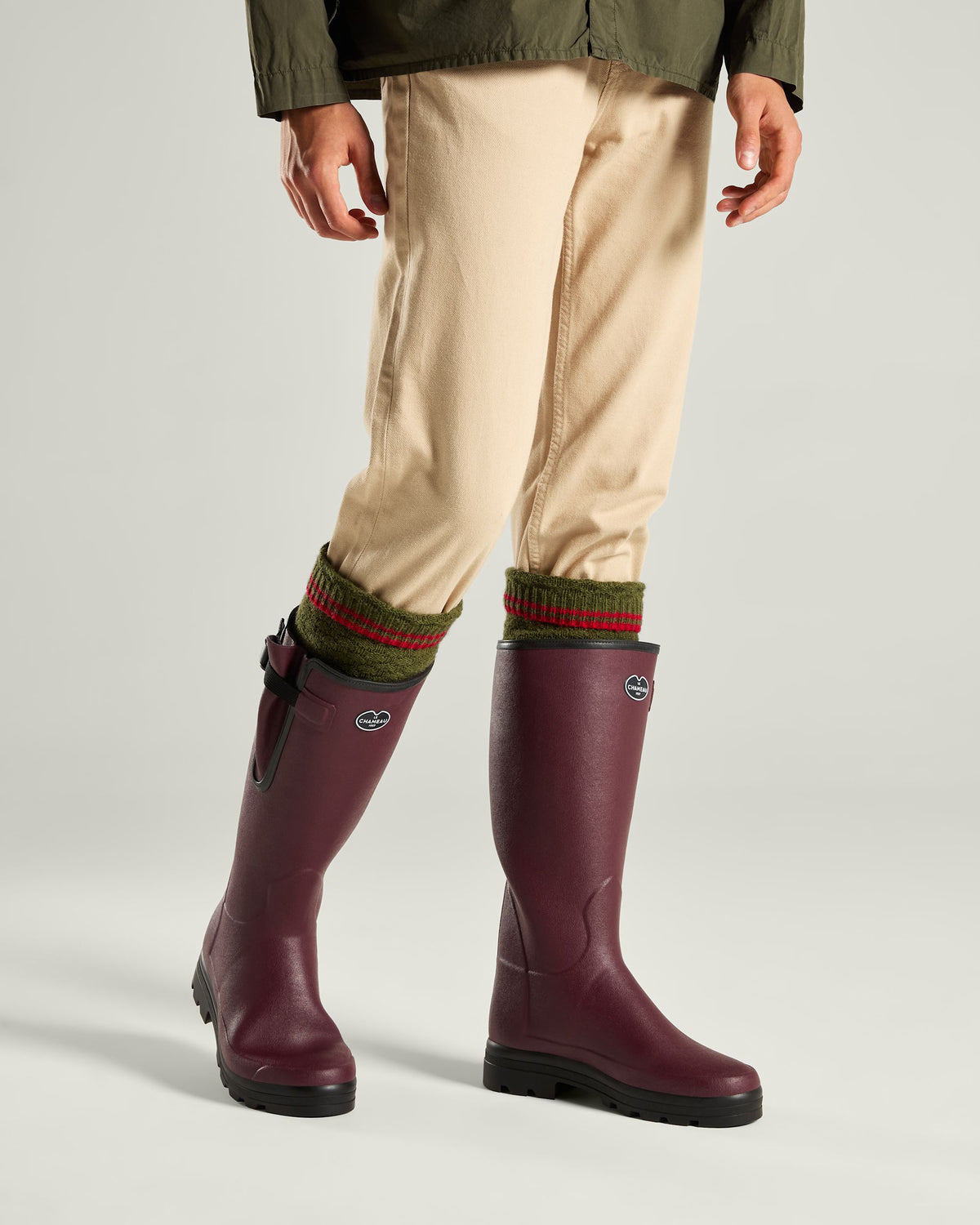 Vierzonord Herren-Gummistiefel mit Neoprenfutter - Vert Vierzon