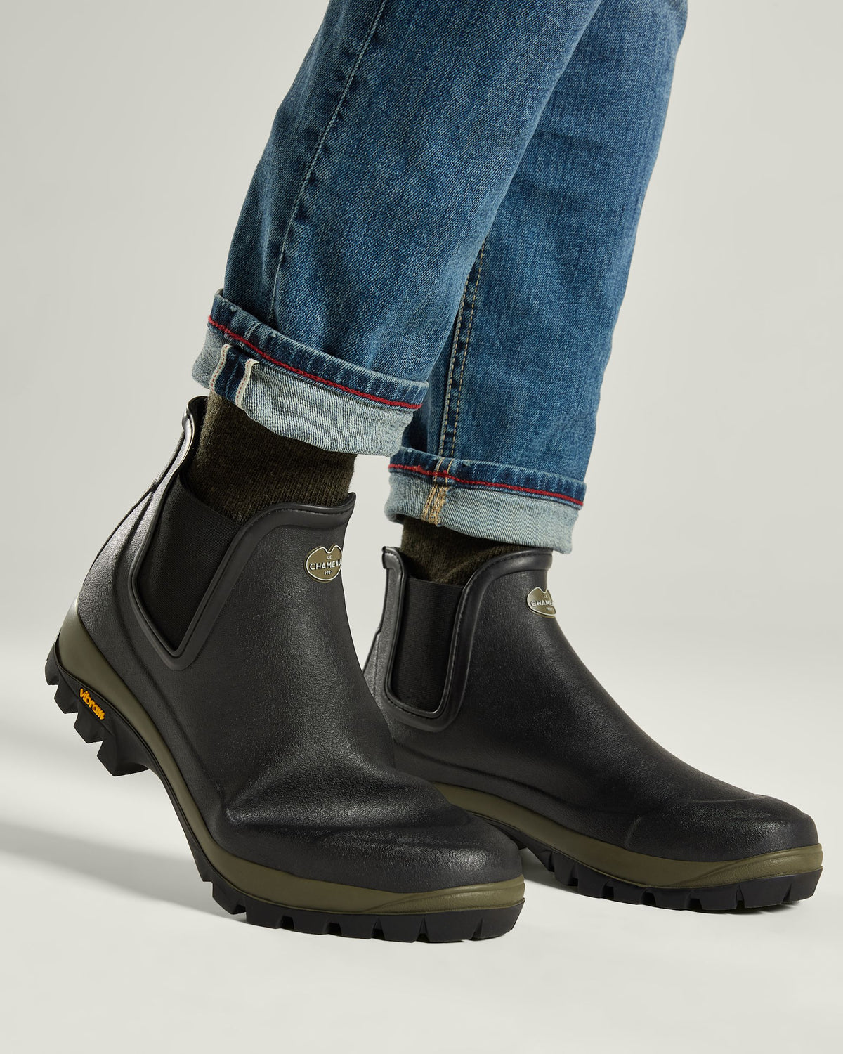 Men's Chelsea Vallon Jersey Lined Boot - Black