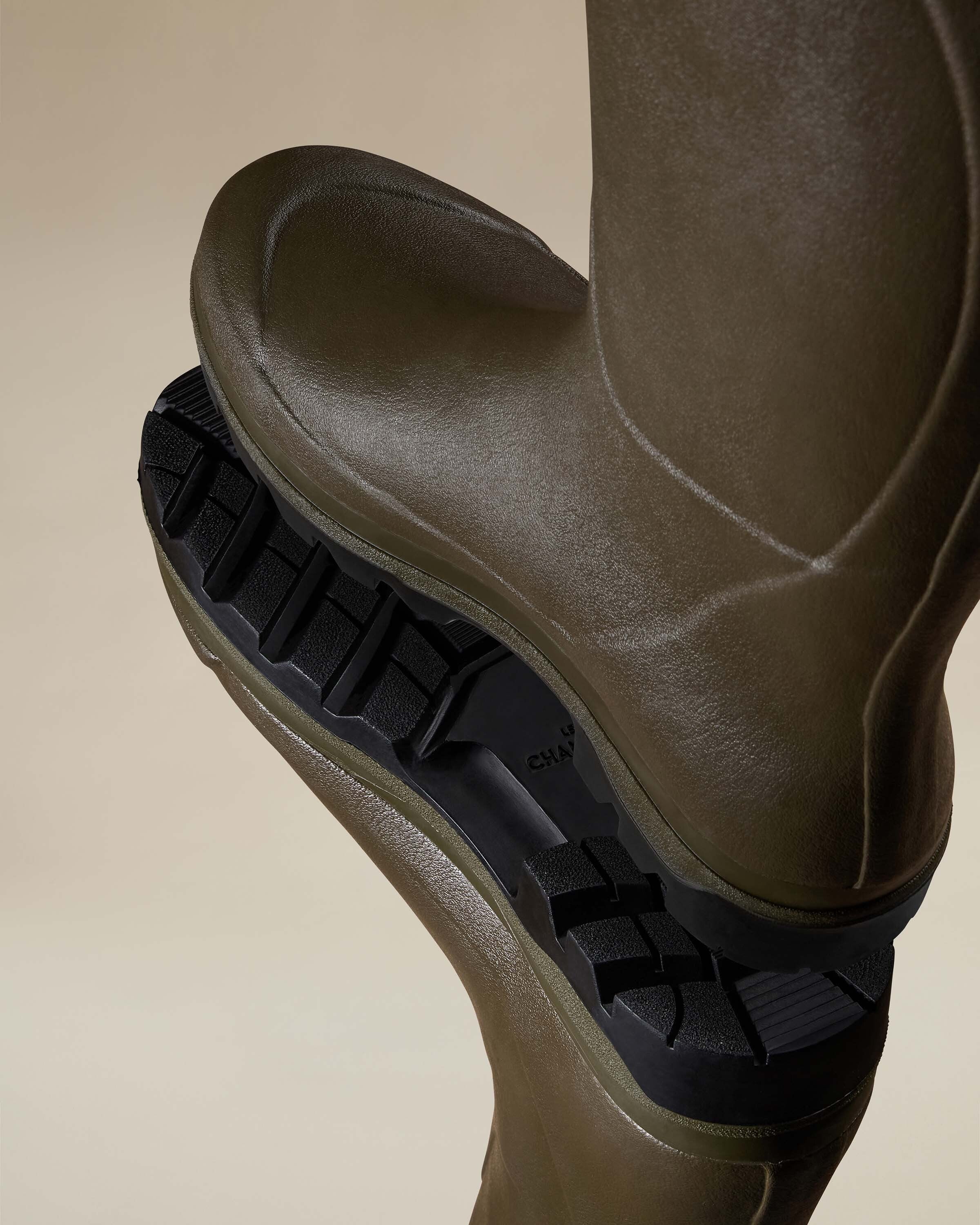 Men's Country Cross Jersey Lined Wellington Boot - Chameau Green