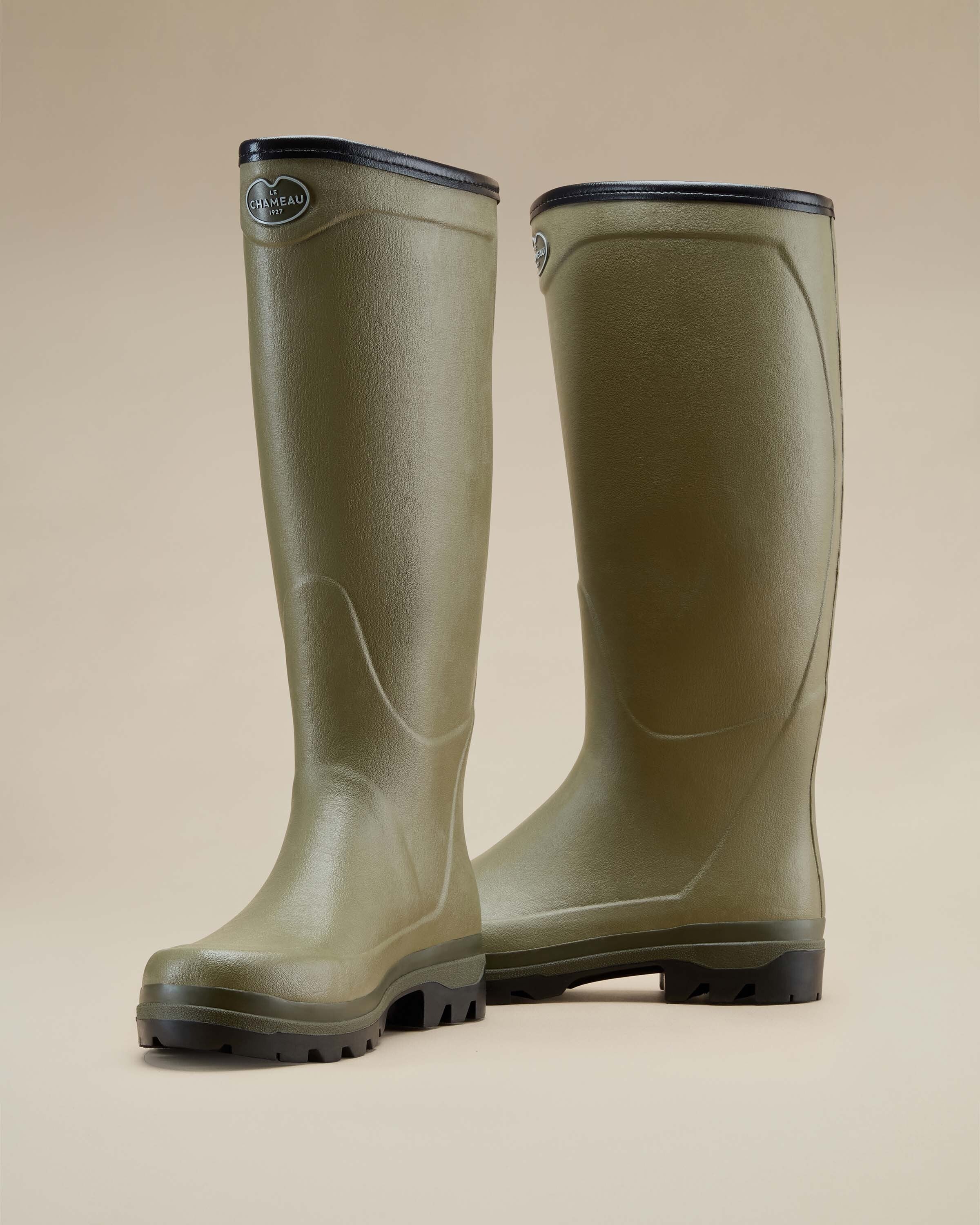 Men's Country Cross Jersey Lined Wellington Boot - Iconic Green