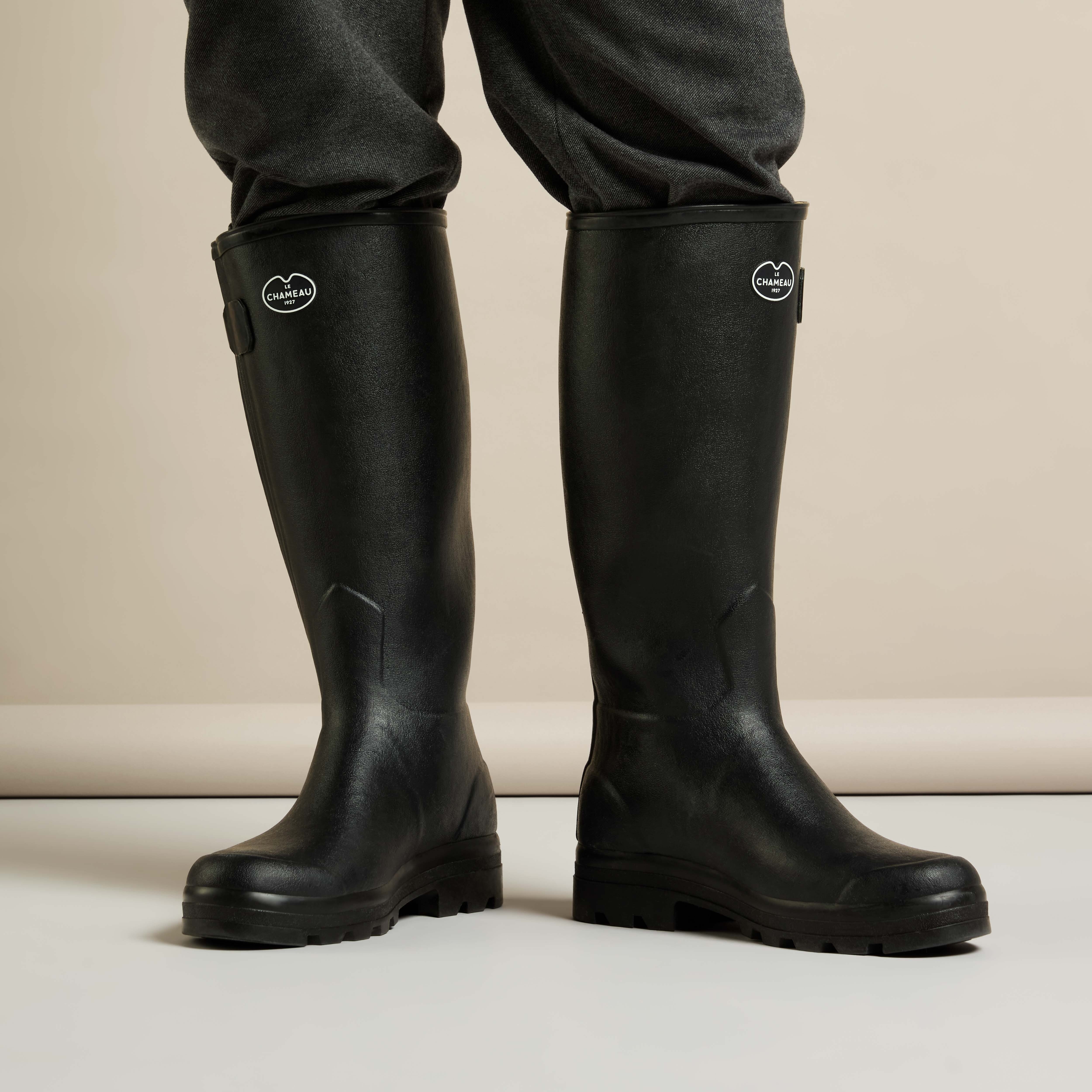 Men's Chasseur Leather Lined Wellington Boot - Black