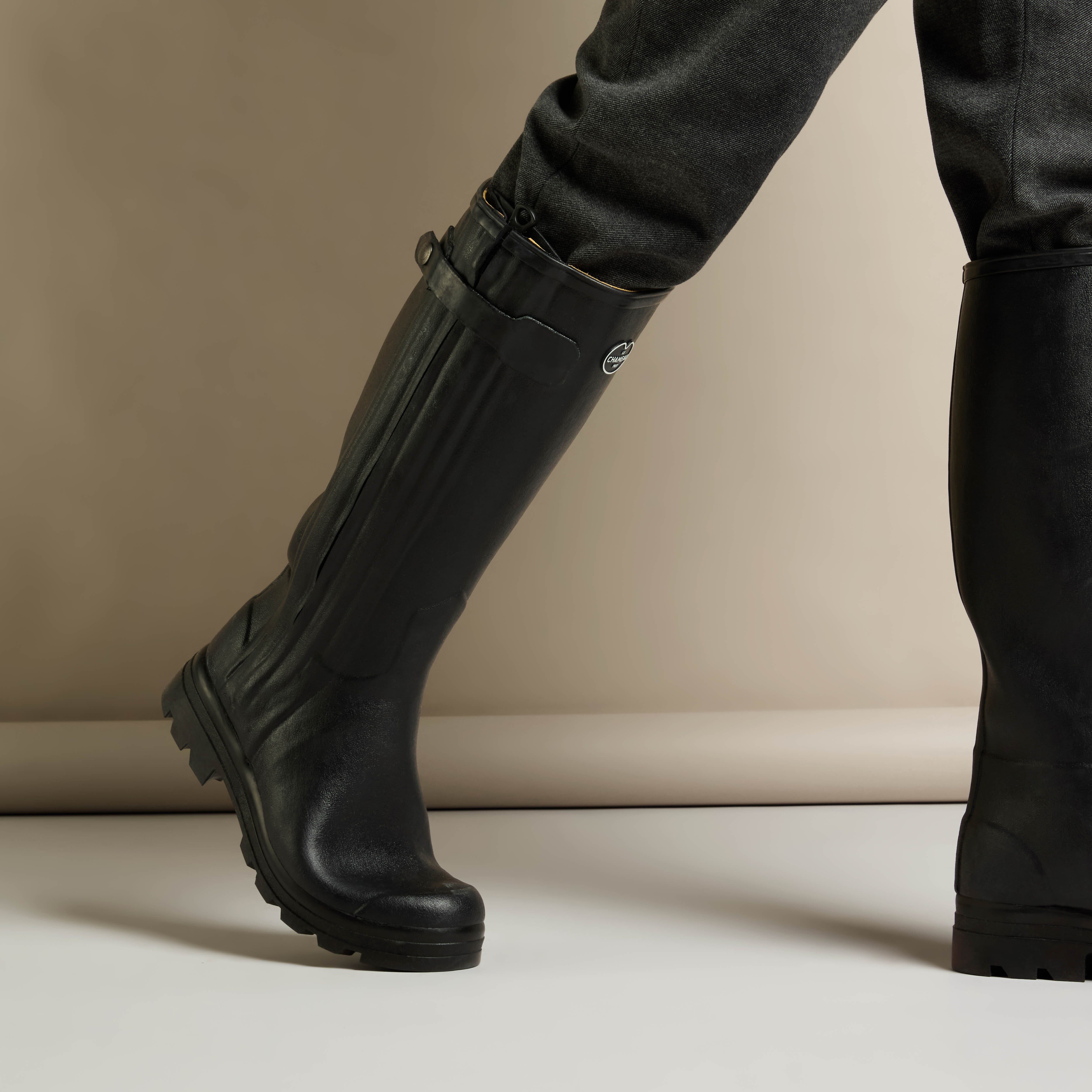 Men's Chasseur Neoprene Lined Wellington Boot - Black