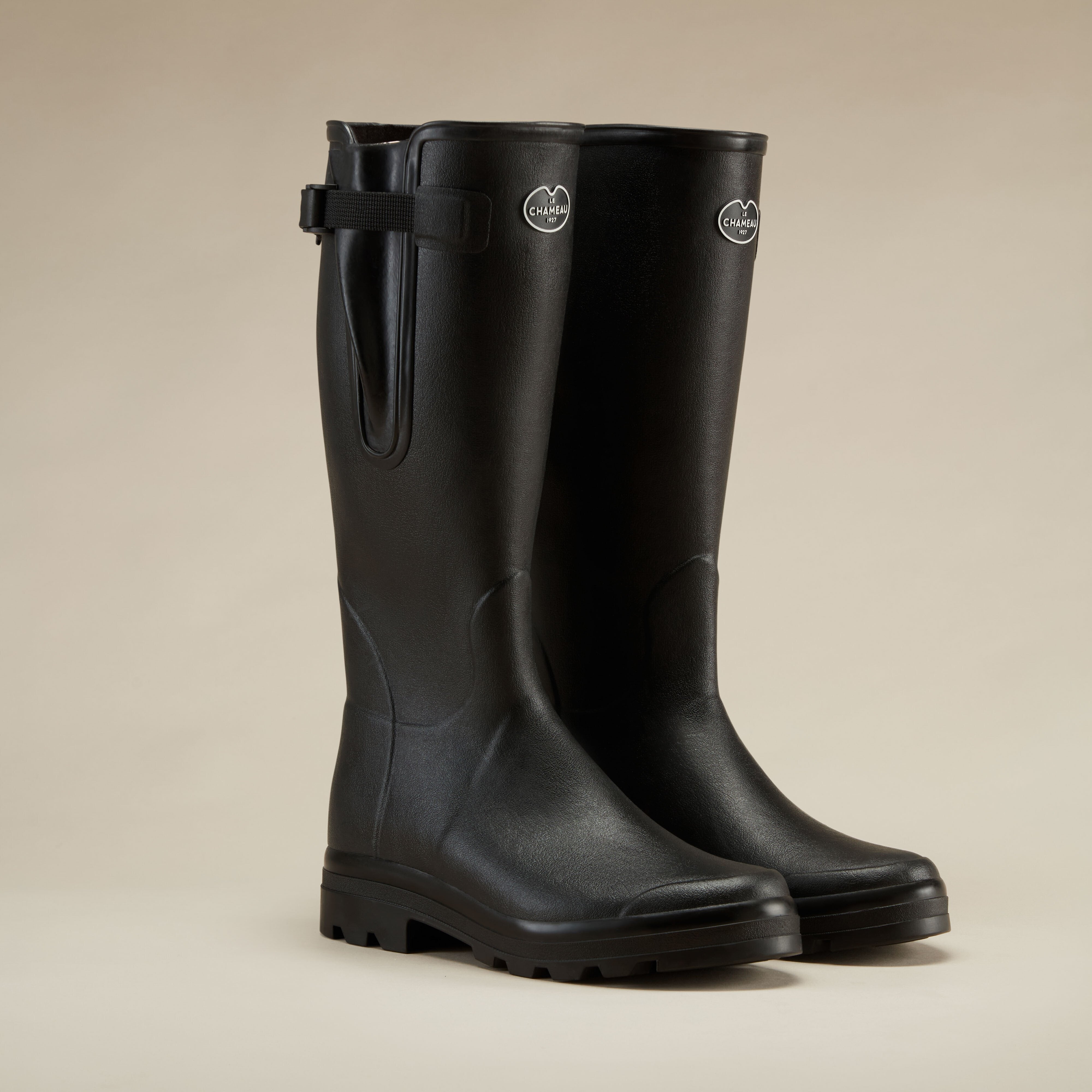 Men's Vierzon Jersey Lined Wellington Boot - Black