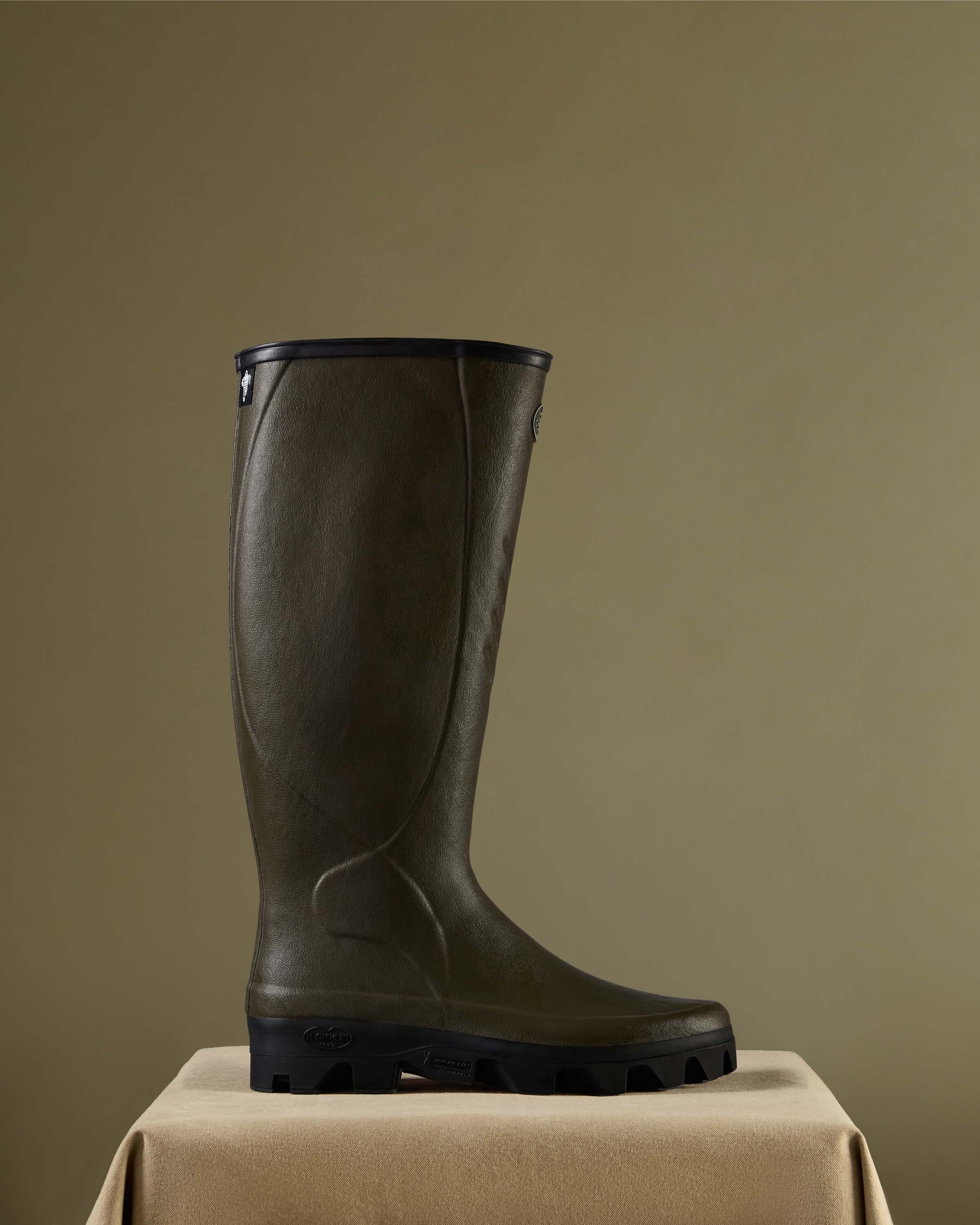 Men's Cérès Jersey Lined Wellington Boot - Chameau Green