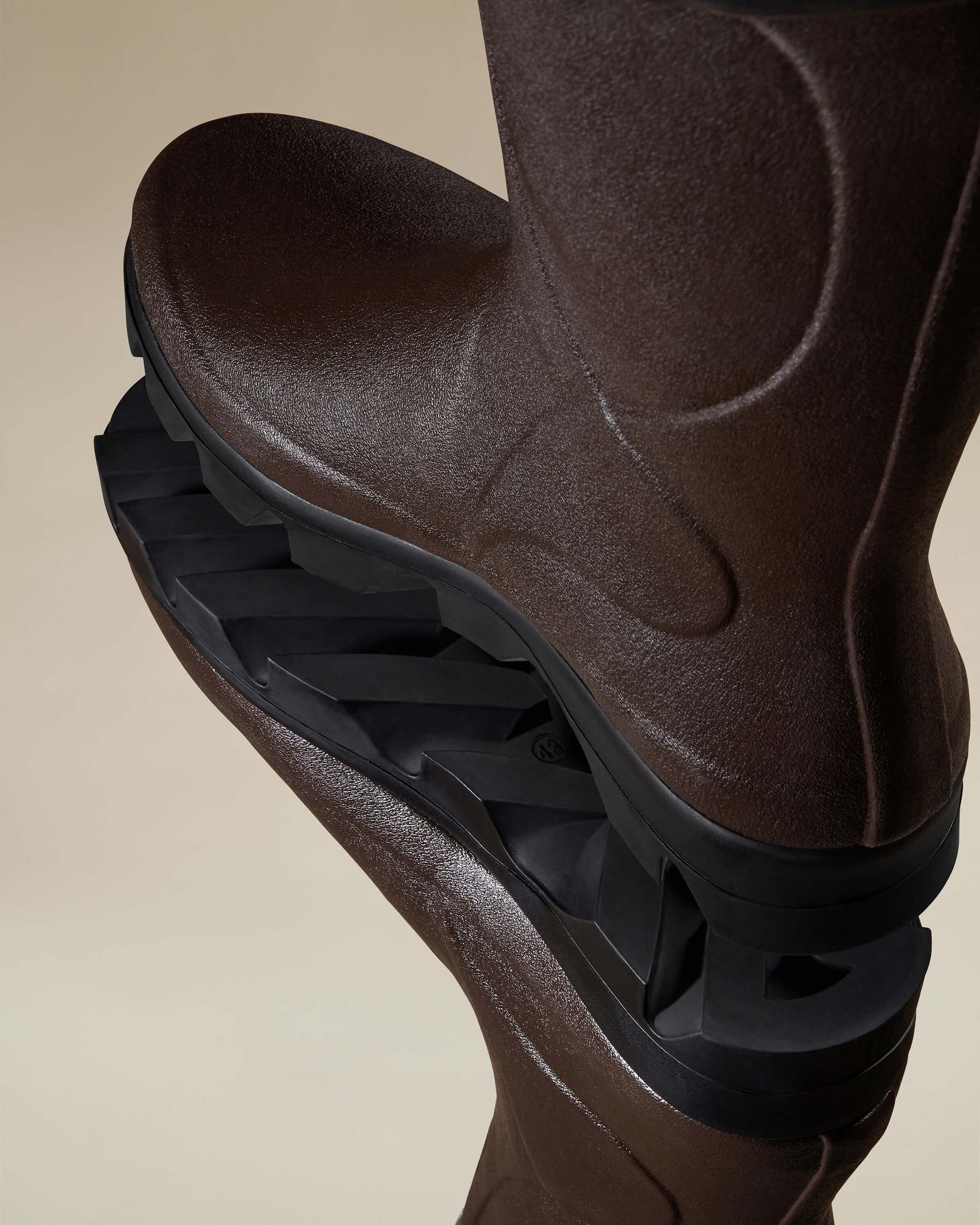 Men's Cérès Jersey Lined Short Wellington Boot - Dark Brown