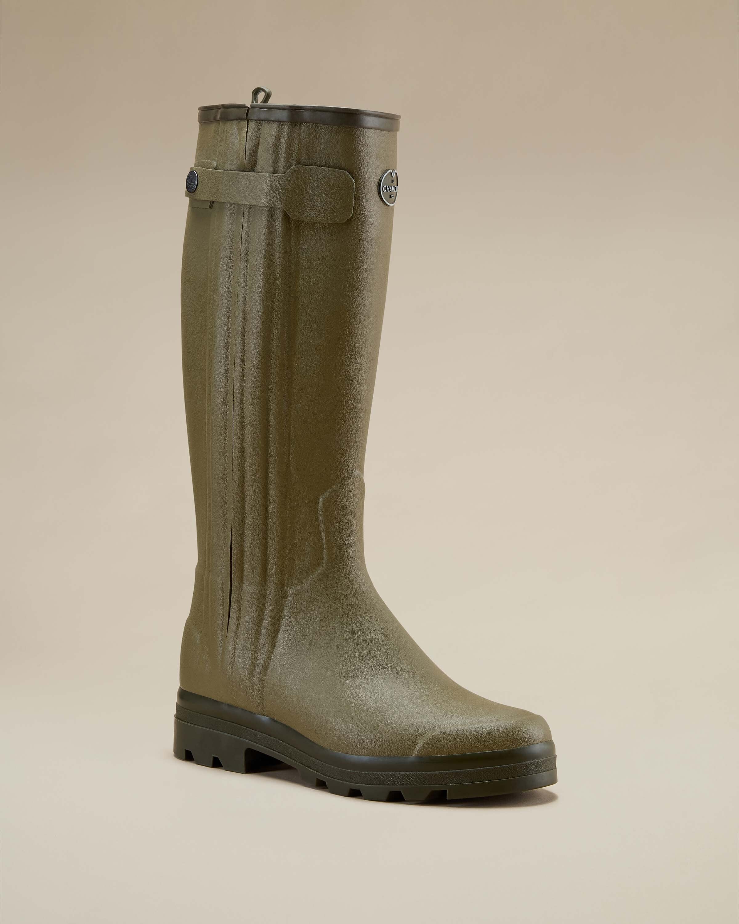 Men's Chasseur Leather Lined Wellington Boot - Iconic Green