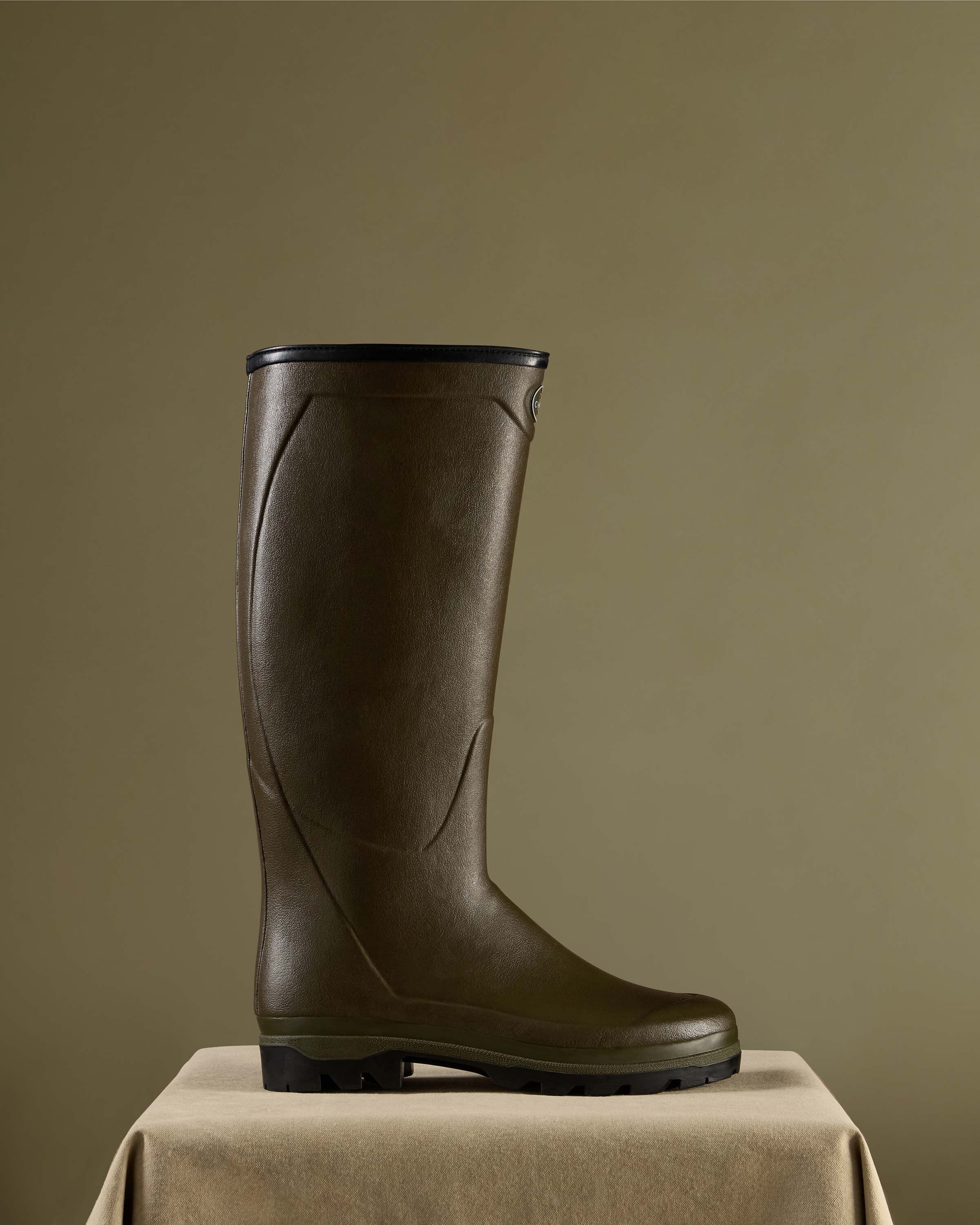 Men's Country Cross Neoprene Lined Wellington Boot - Chameau Green