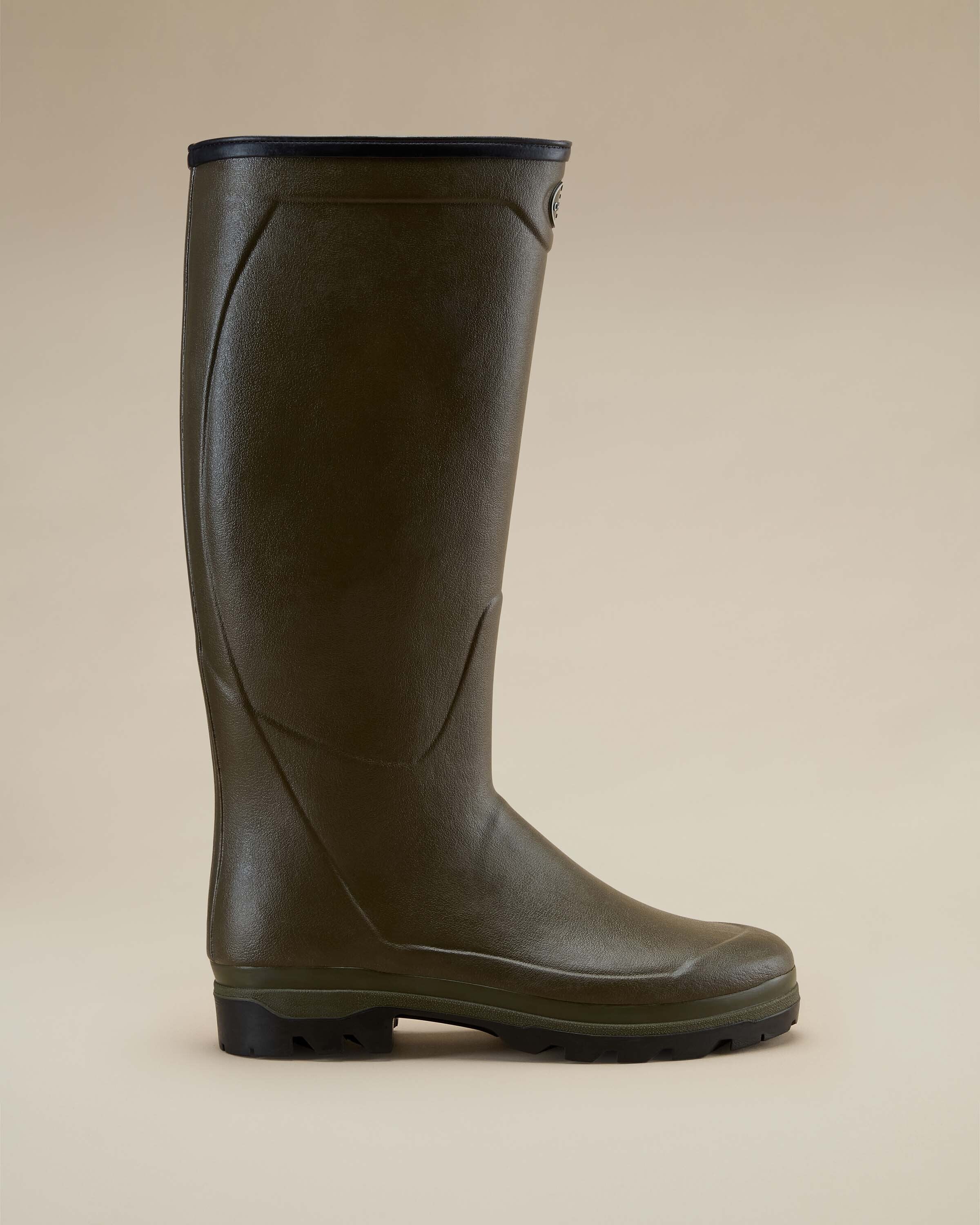 Men's Country Cross Neoprene Lined Wellington Boot - Chameau Green