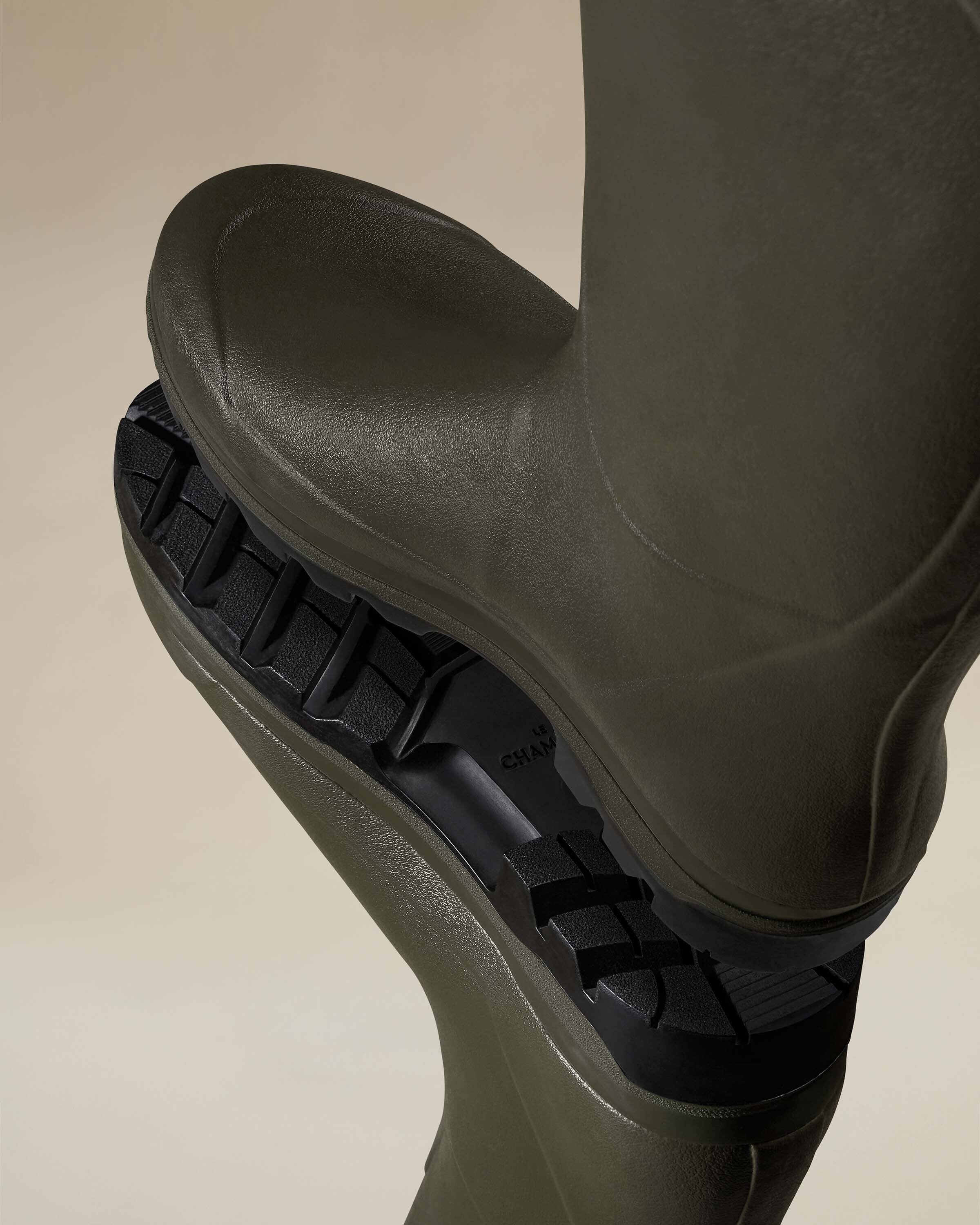 Men's Country Cross Neoprene Lined Wellington Boot - Chameau Green