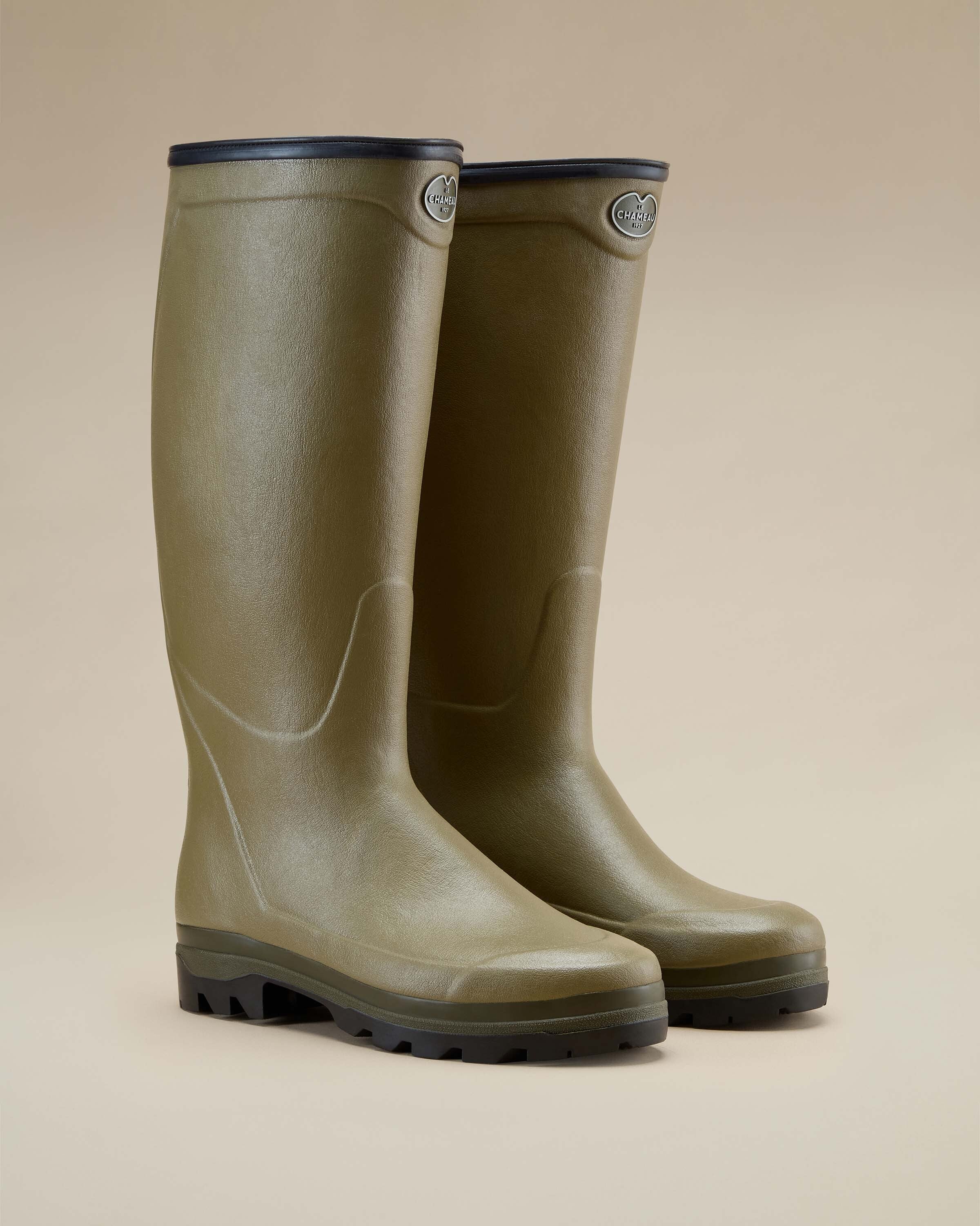 Men's Country Cross Neoprene Lined Wellington Boot - Iconic Green