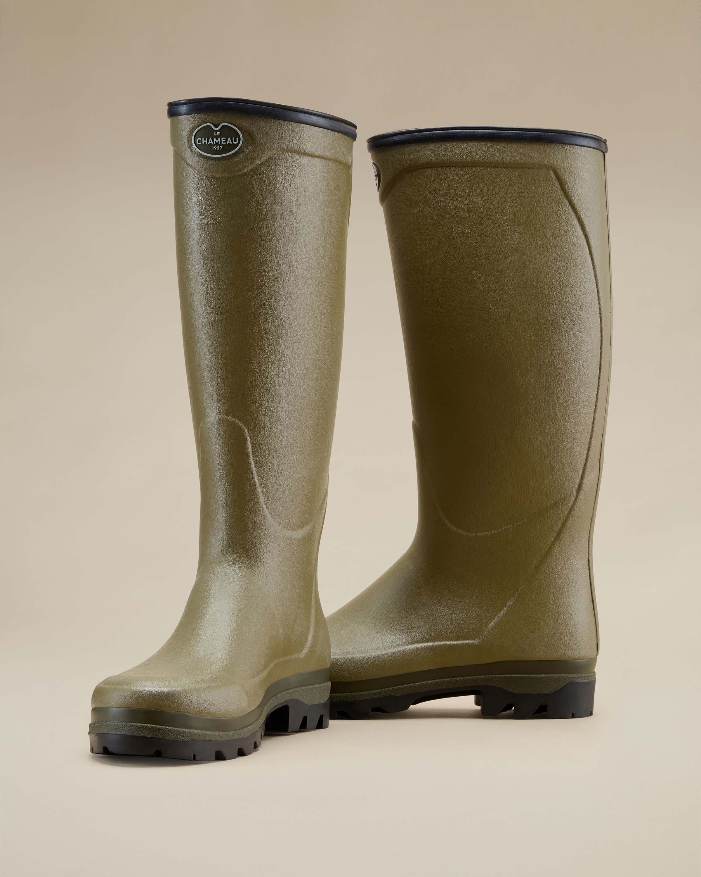 Men's Country Cross Neoprene Lined Wellington Boot - Iconic Green