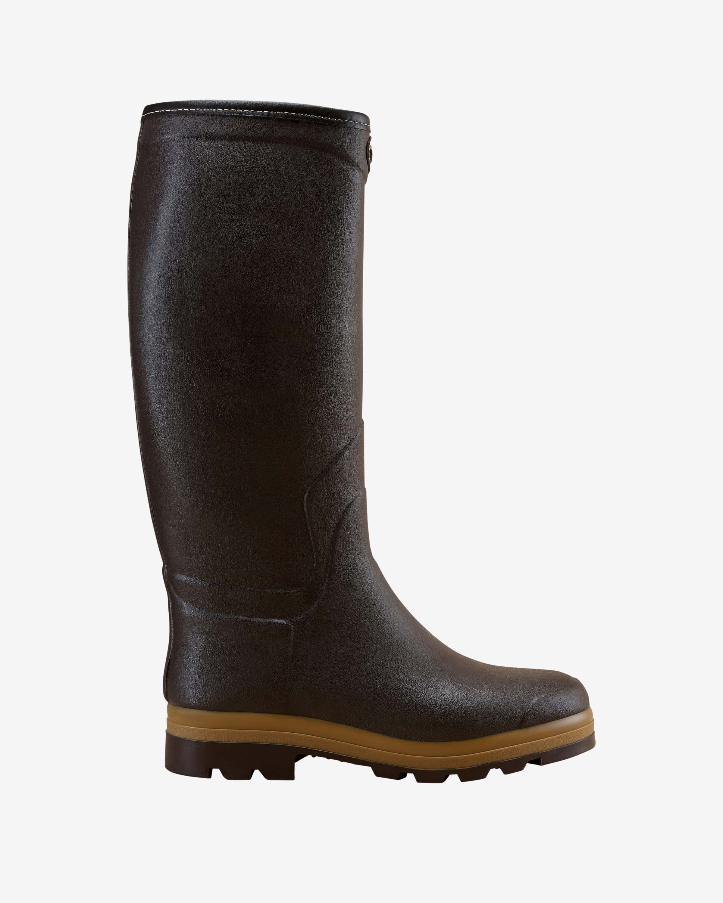 Men's Saint Hubert Heritage Leather Lined Wellington Boot - Dark Brown