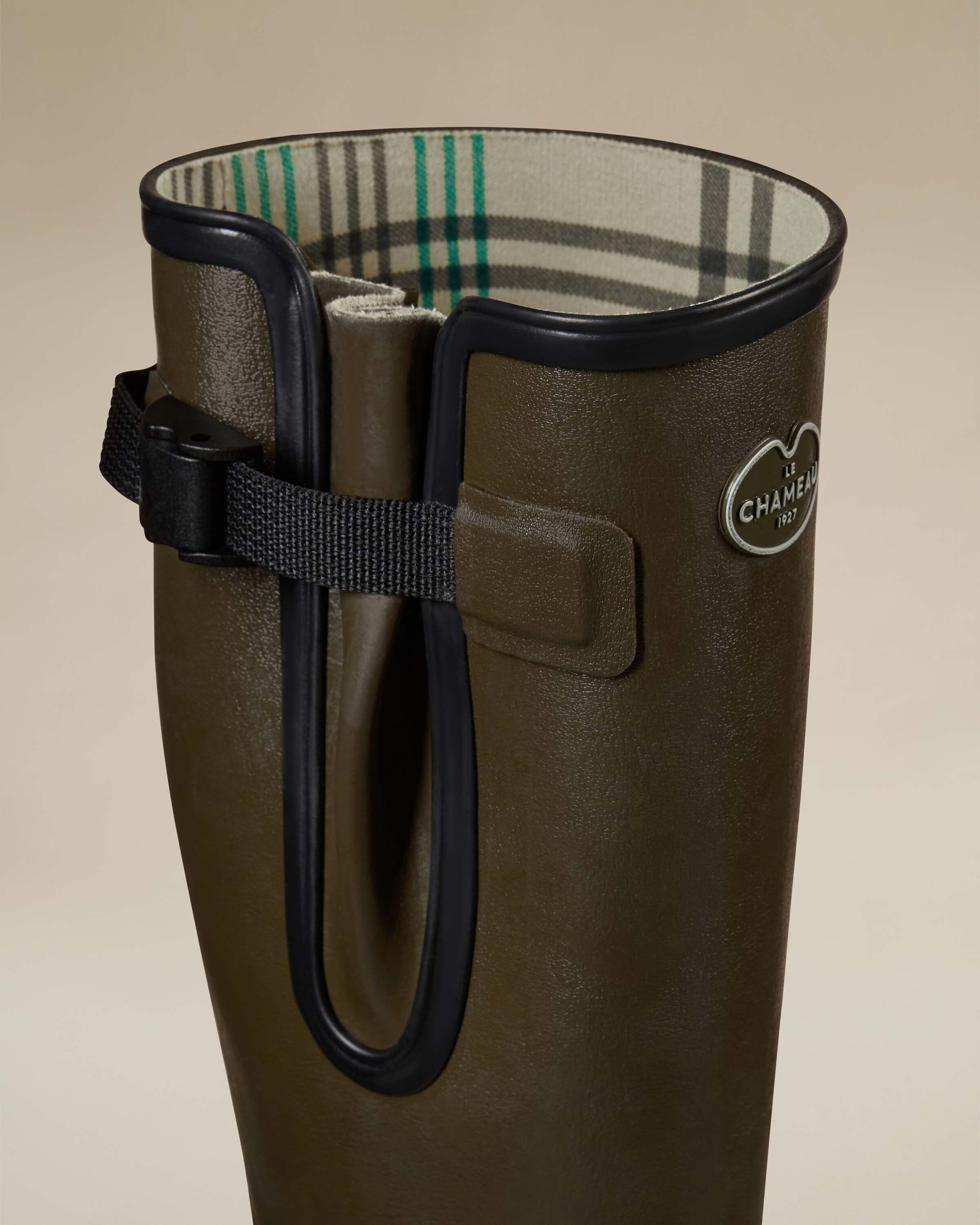 Men's Vierzon Jersey Lined Wellington Boot - Chameau Green