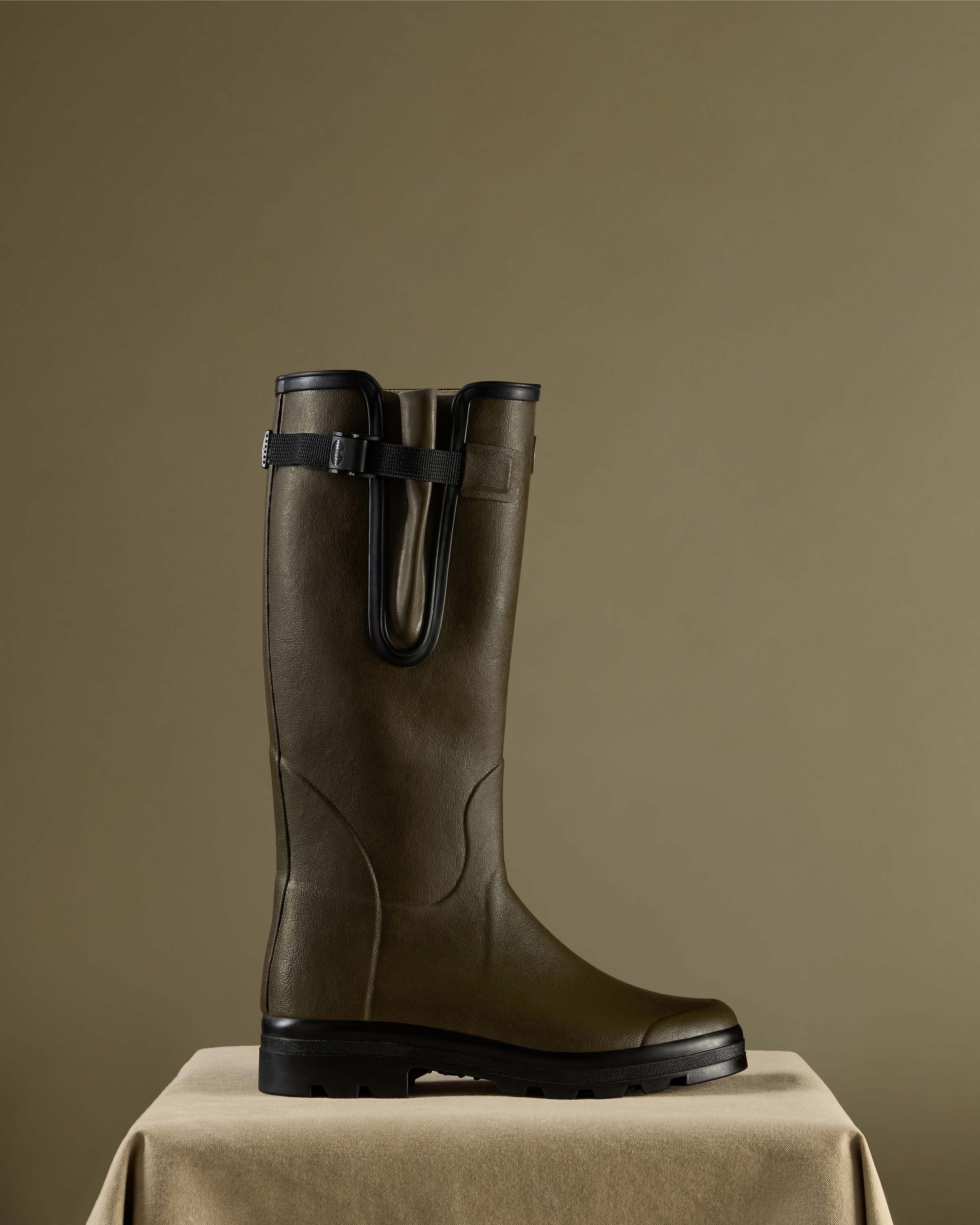 Men's Vierzon Jersey Lined Wellington Boot - Chameau Green