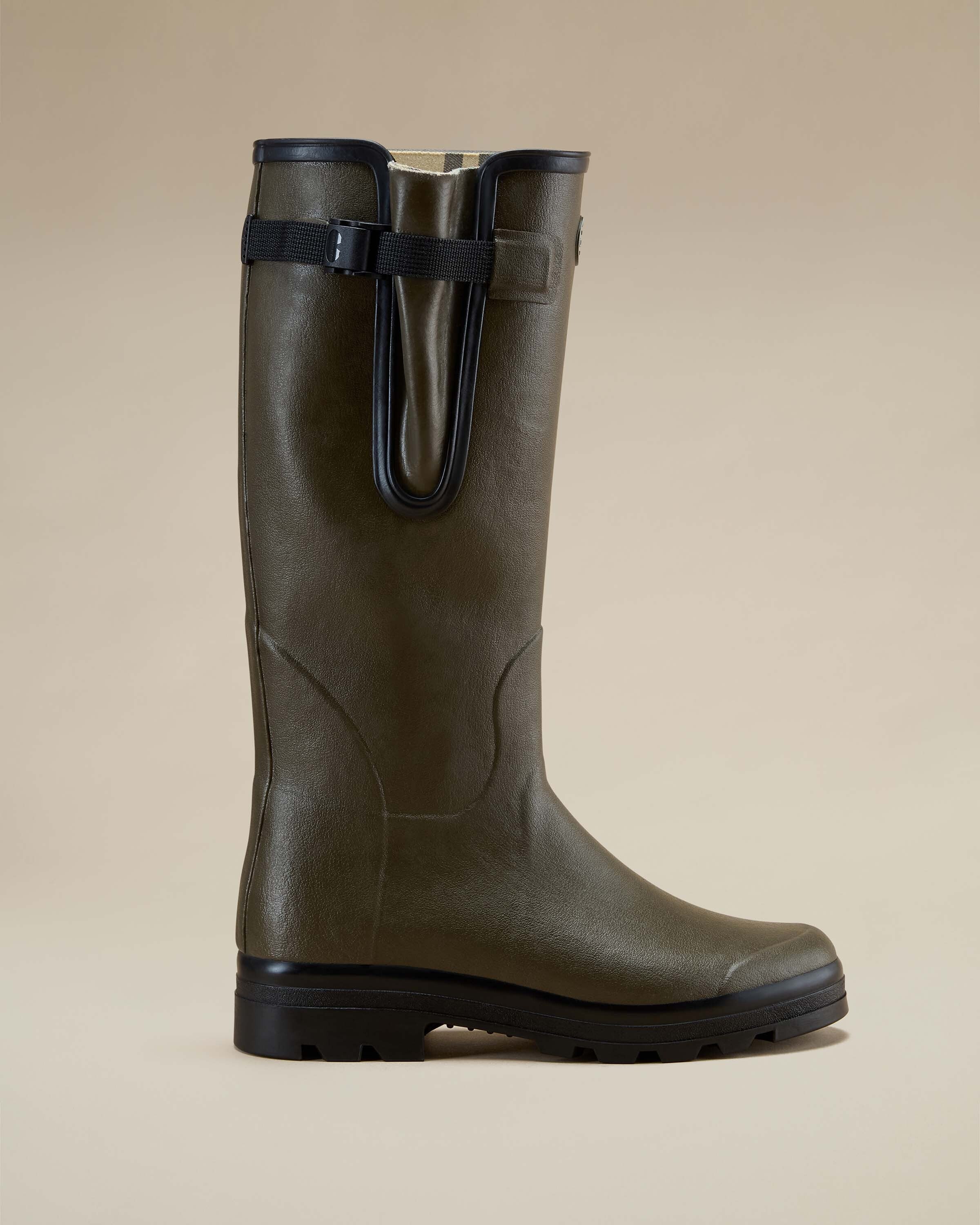 Men's Vierzon Jersey Lined Wellington Boot - Chameau Green