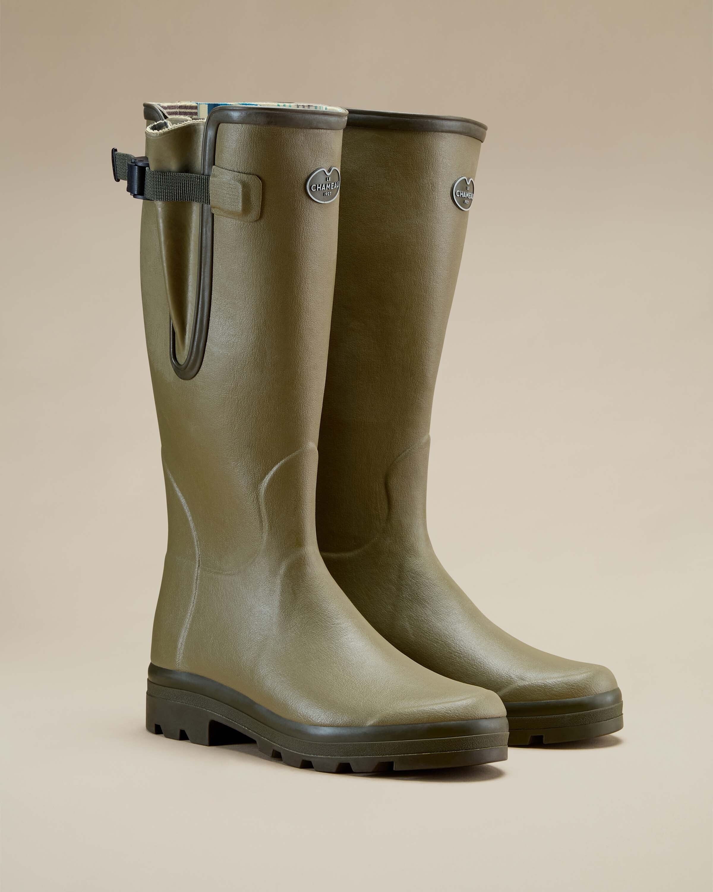 Men's Vierzon Jersey Lined Wellington Boot - Iconic Green