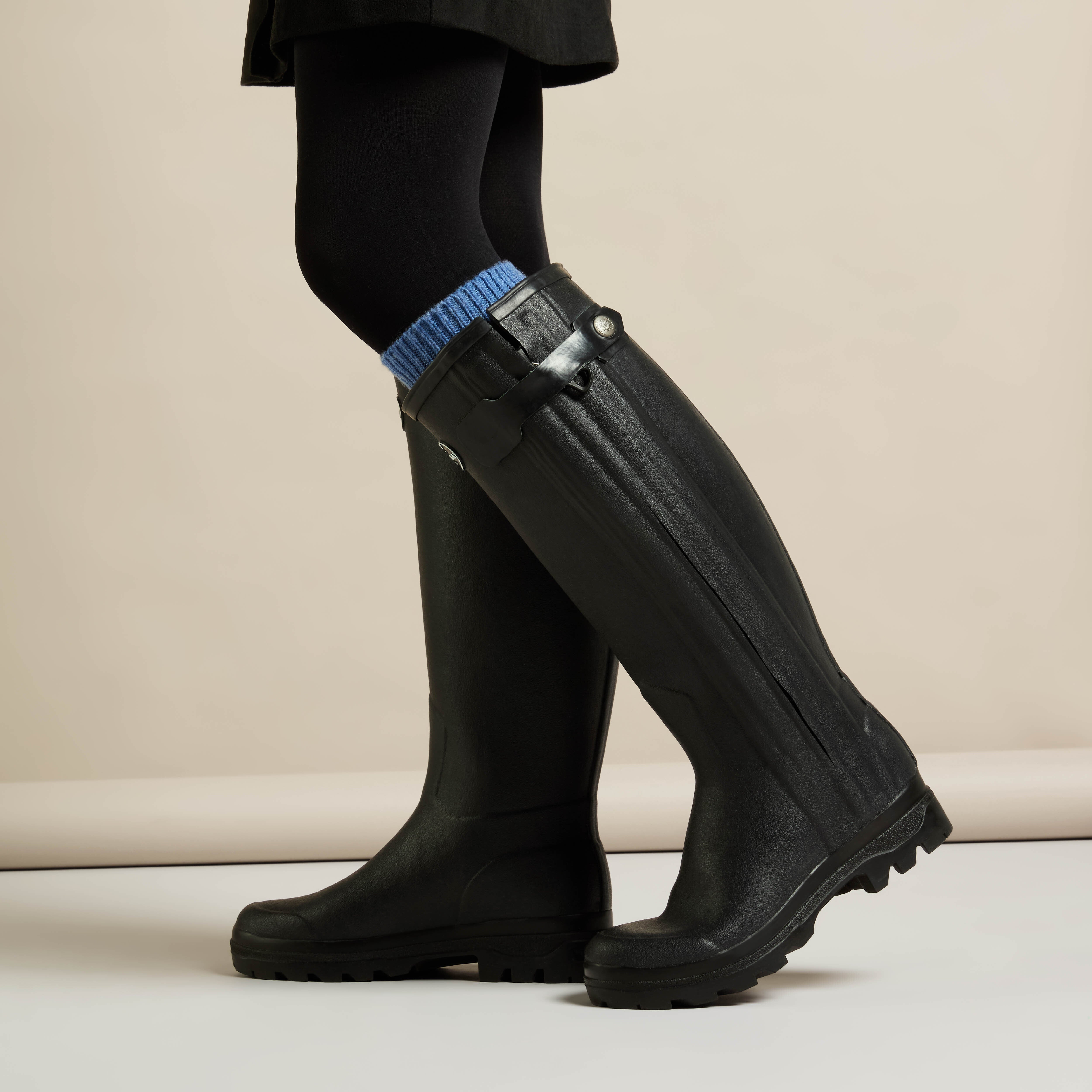 Bottes Chasseur pour femmes doublées cuir - Noires