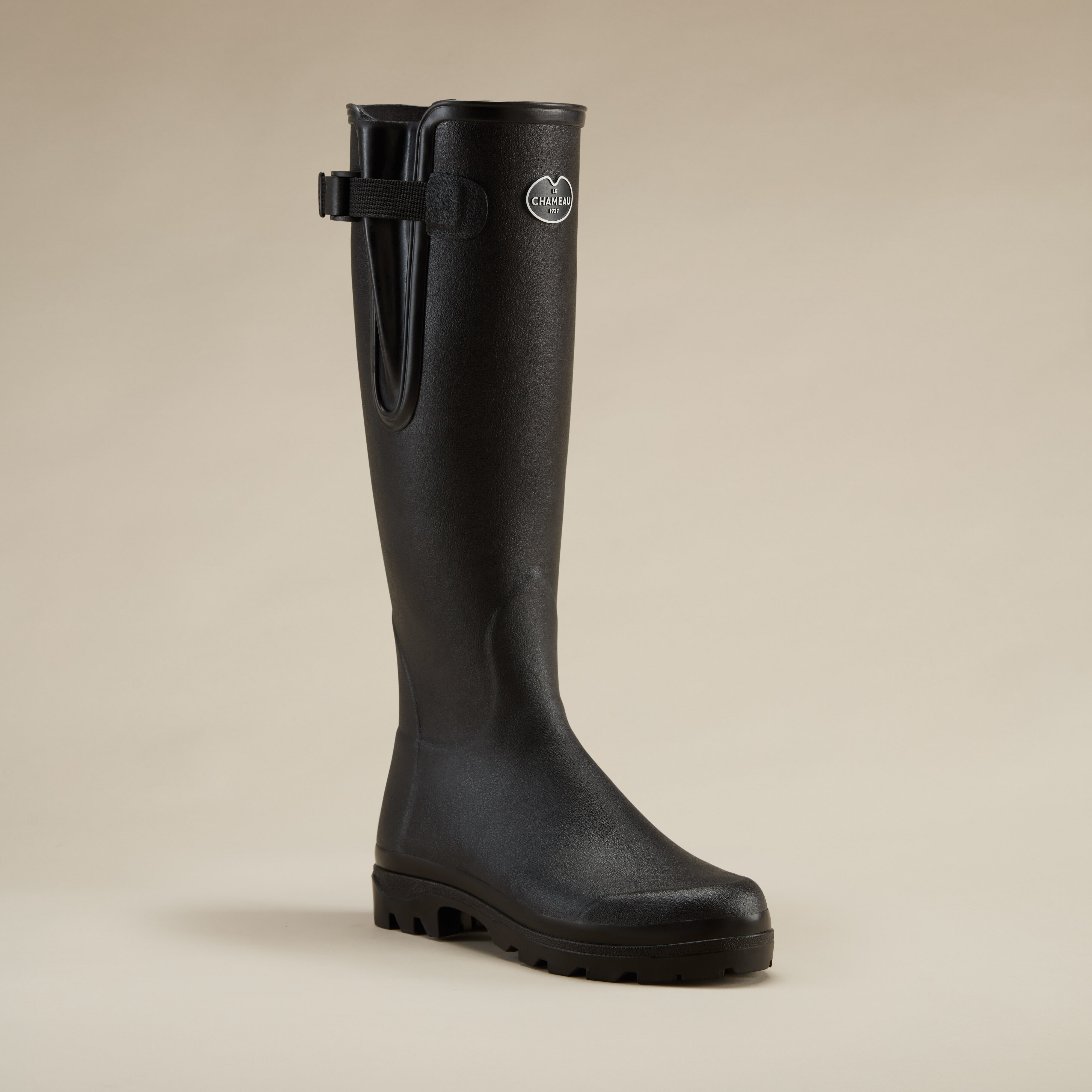 Women's Vierzon Jersey Lined Wellington Boot - Black