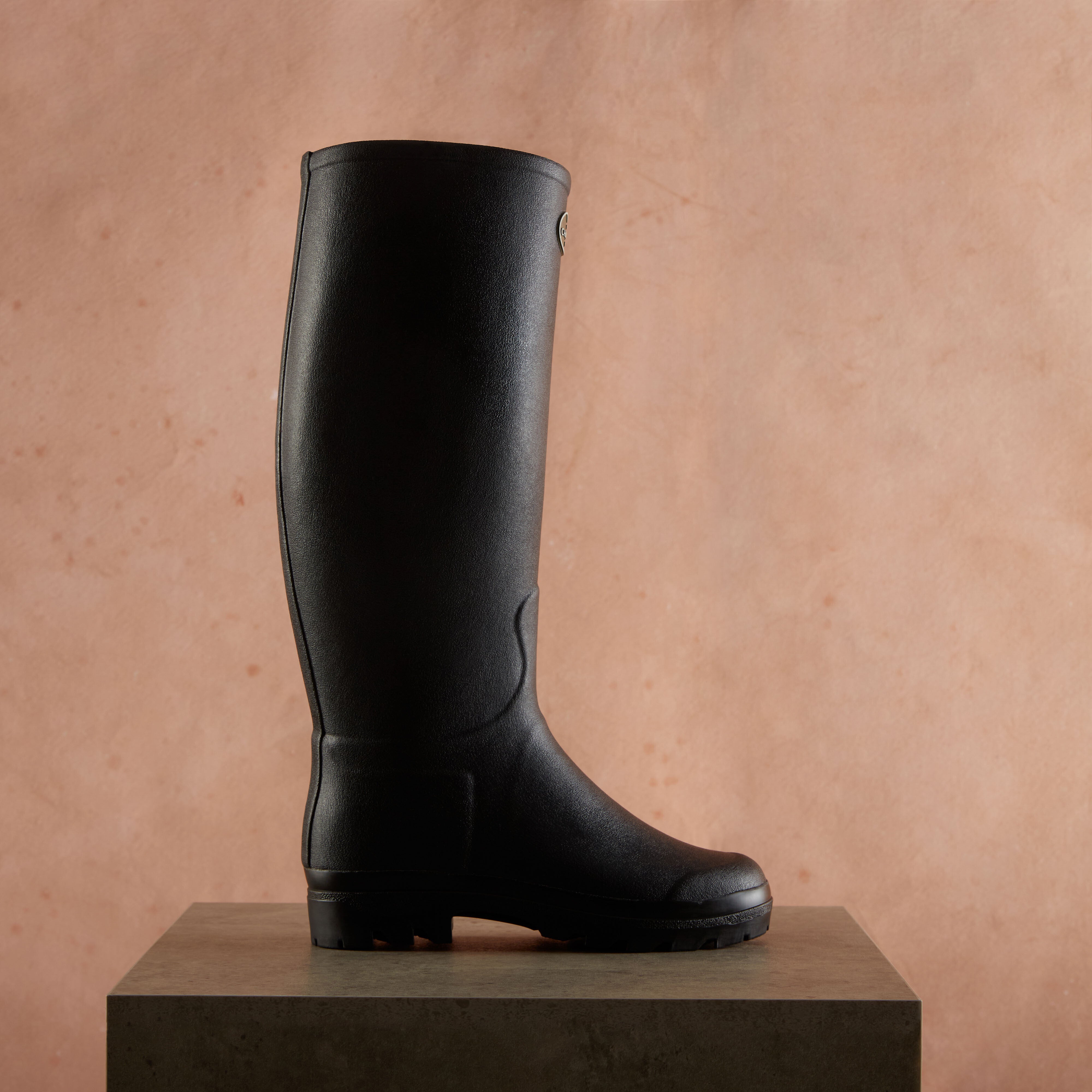 Saint Hubert Damen-Gummistiefel mit Lederfutter - Noir