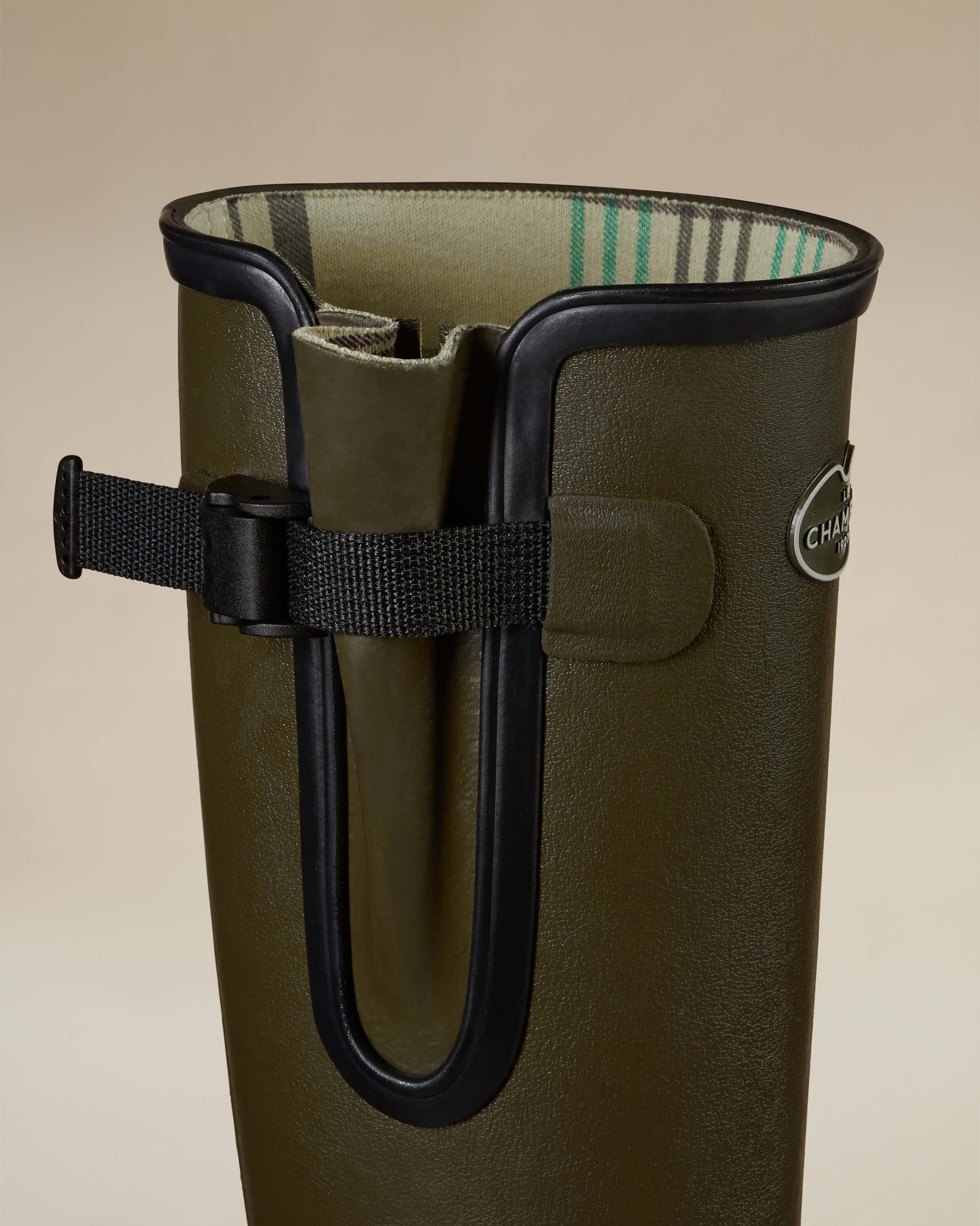 Women's Vierzon Jersey Lined Wellington Boot - Chameau Green