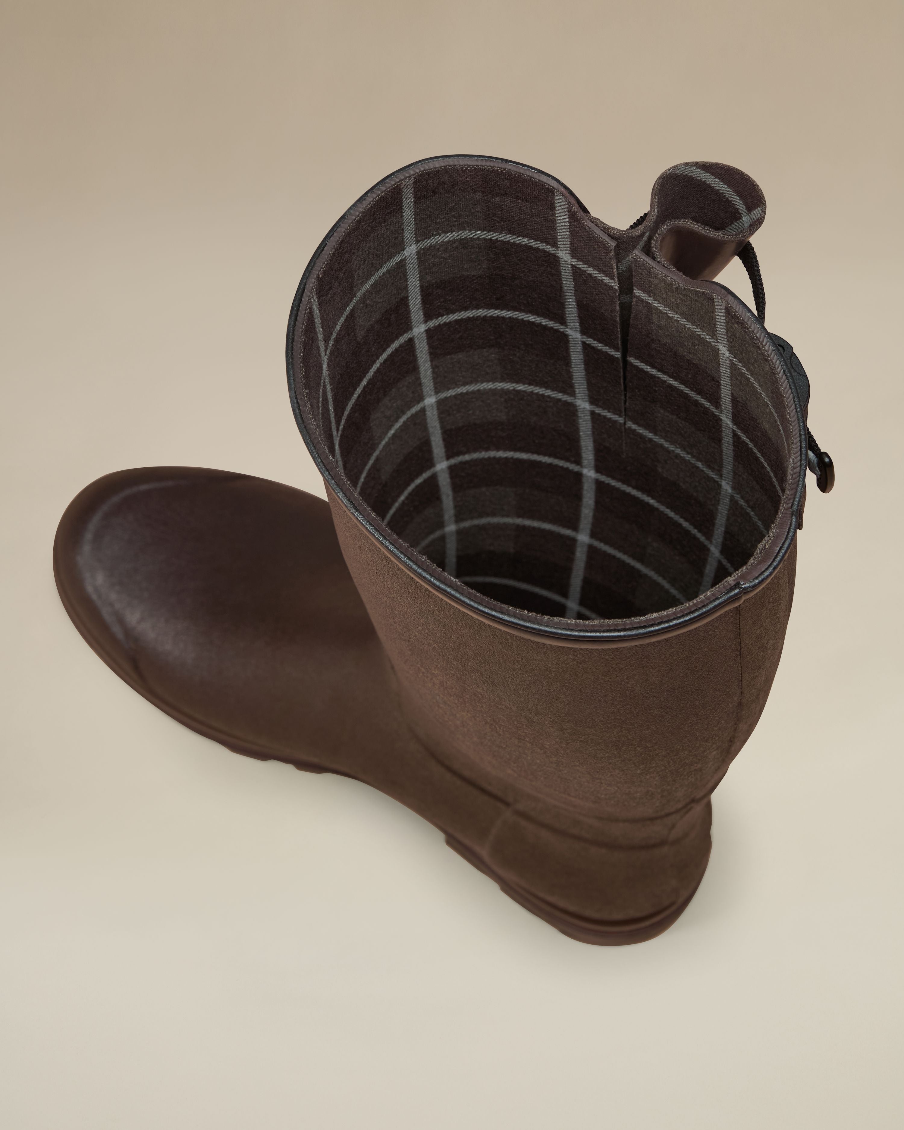 Men's Vierzon Héritage Jersey Lined Wellington Boot - Dark Brown