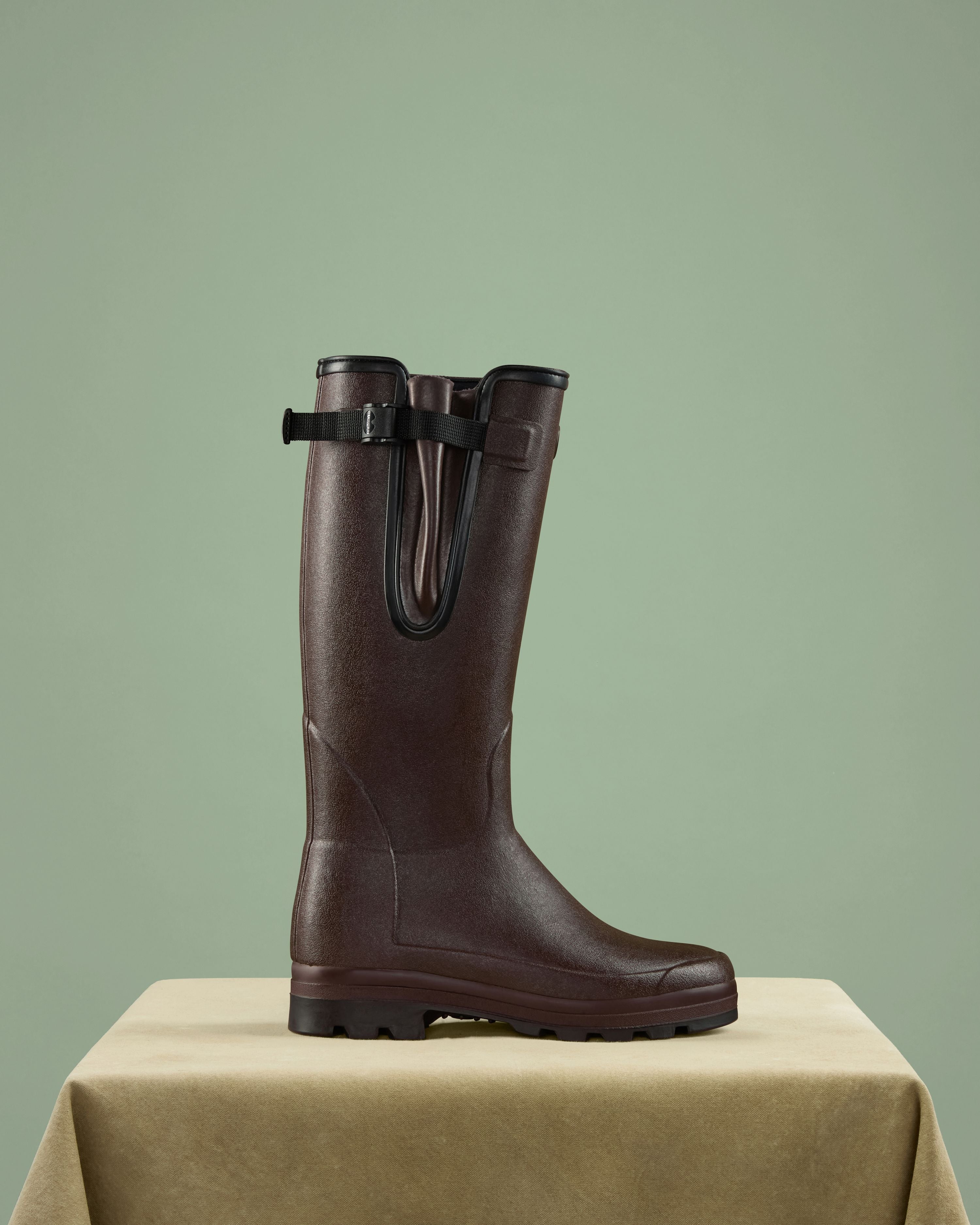 Men's Vierzonord Neoprene Lined Wellington Boot - Dark Brown