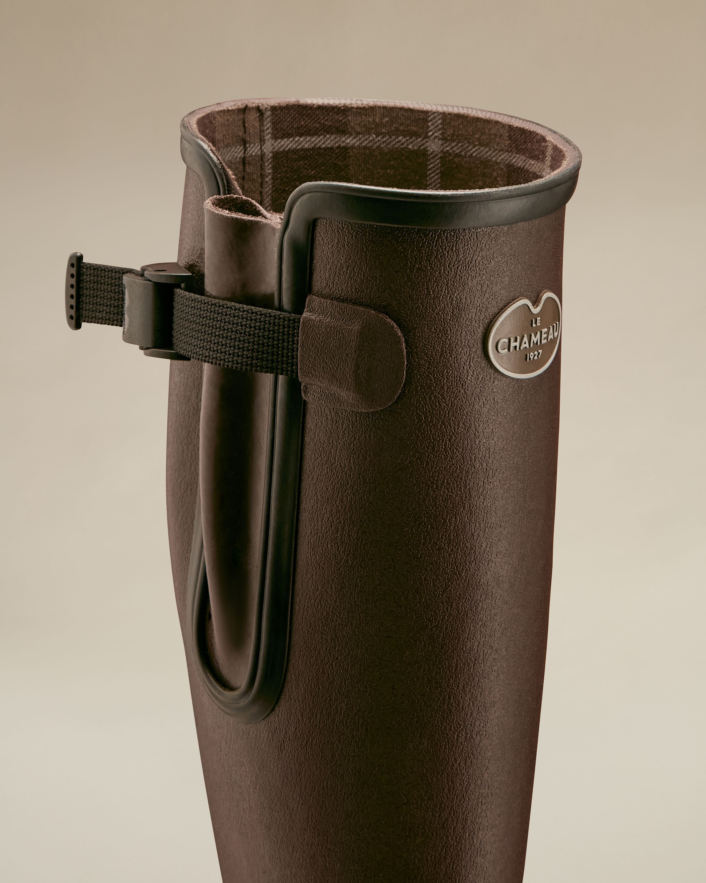 Women's Vierzon Héritage Jersey Lined Wellington Boot - Dark Brown