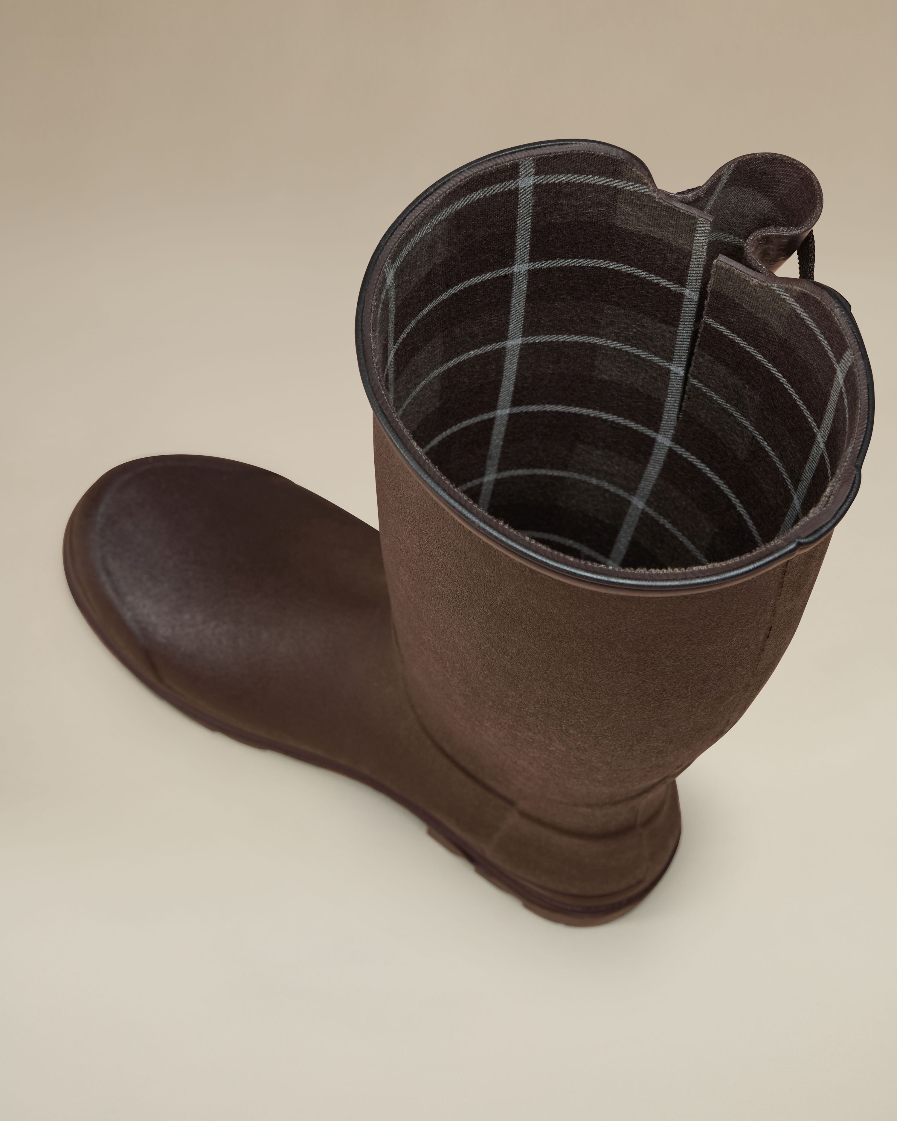 Women's Vierzon Héritage Jersey Lined Wellington Boot - Dark Brown