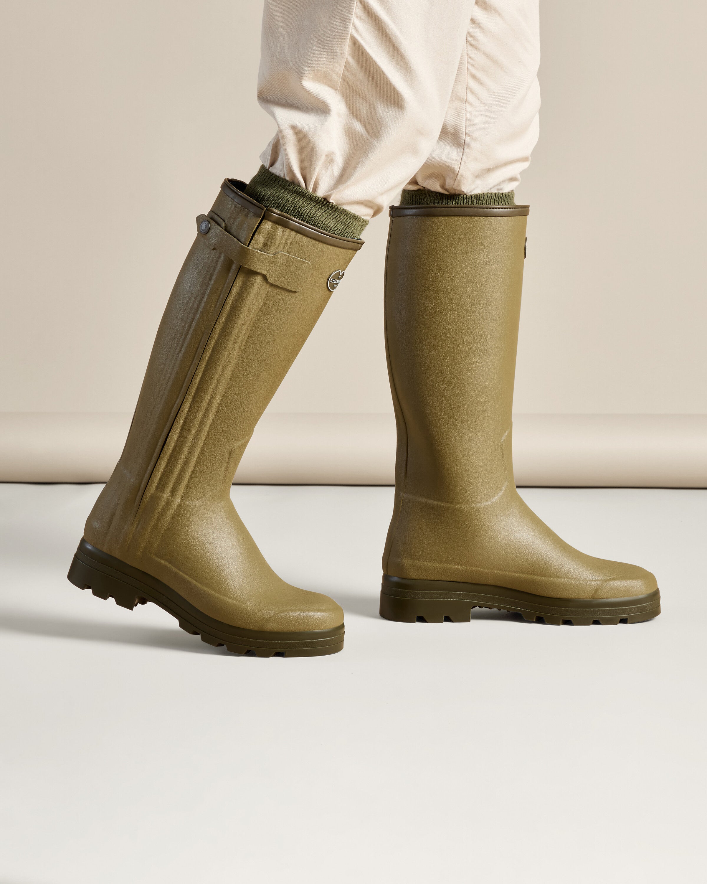 Men's Chasseur Neoprene Lined Wellington Boot - Iconic Green