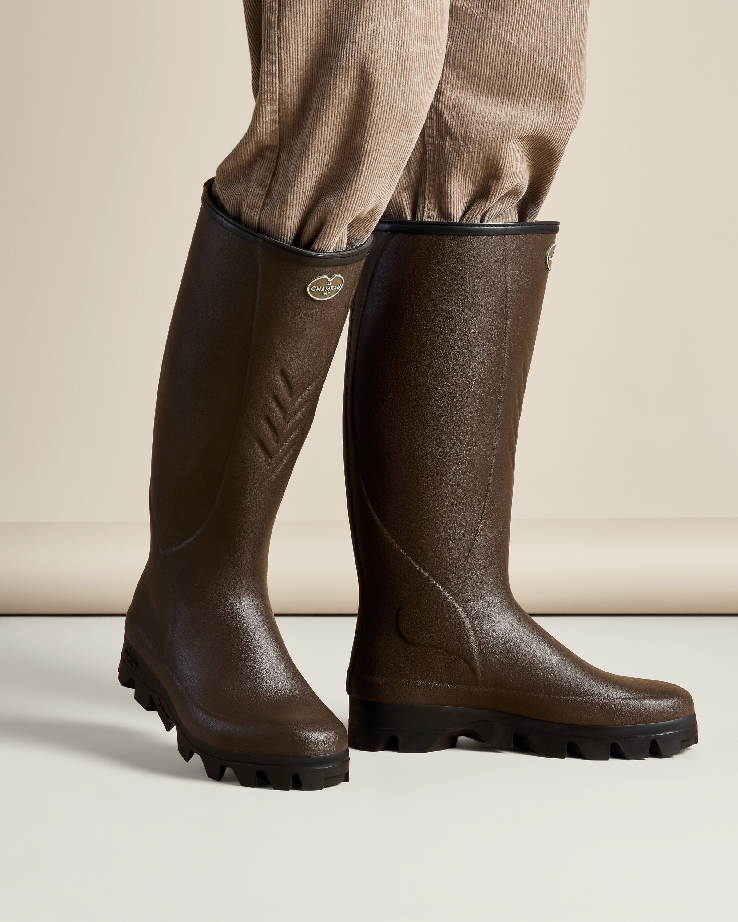 Men's Cérès Neoprene Lined Wellington Boot Brown | Le Chameau