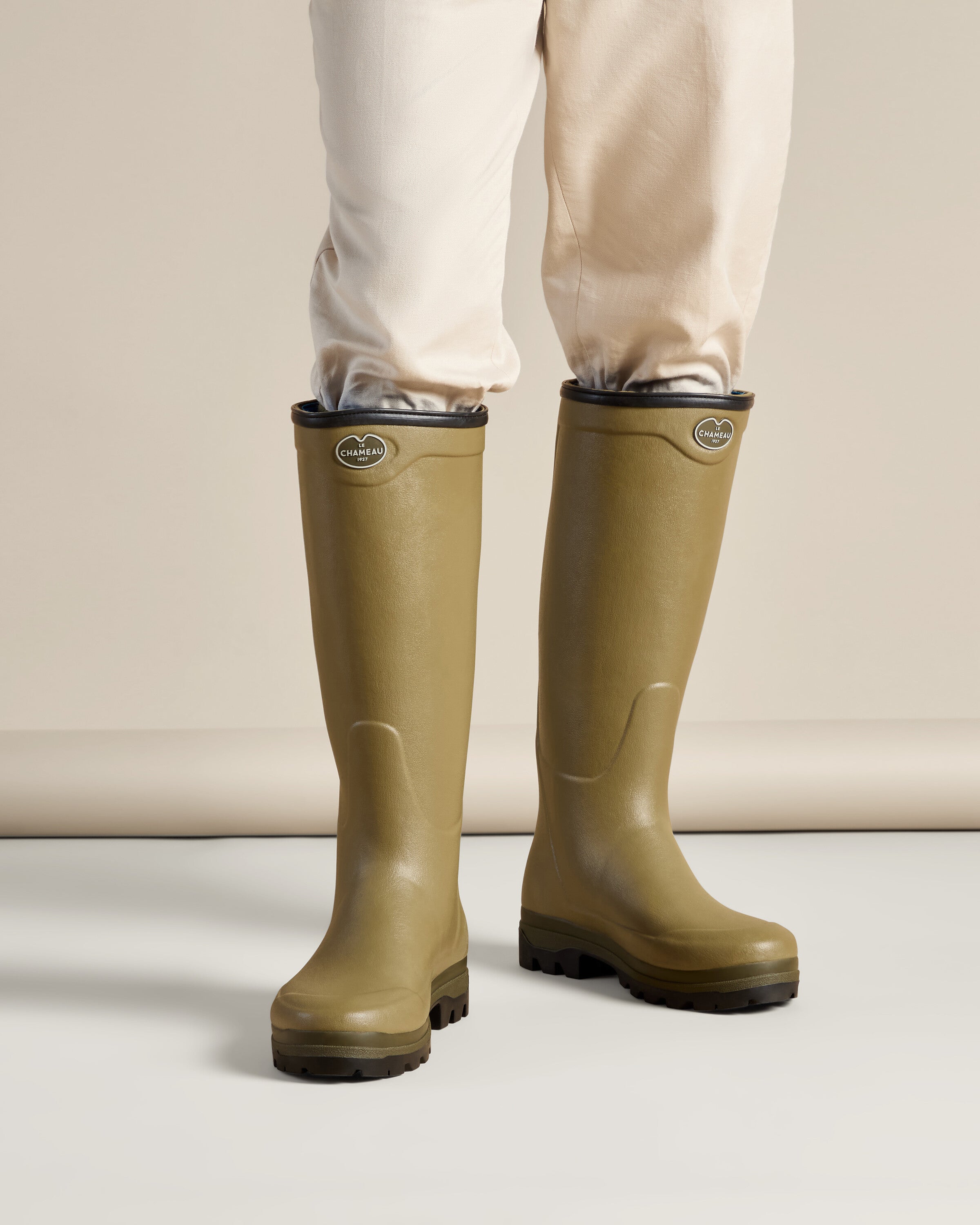 Men's Country Cross Neoprene Lined Wellington Boot - Iconic Green