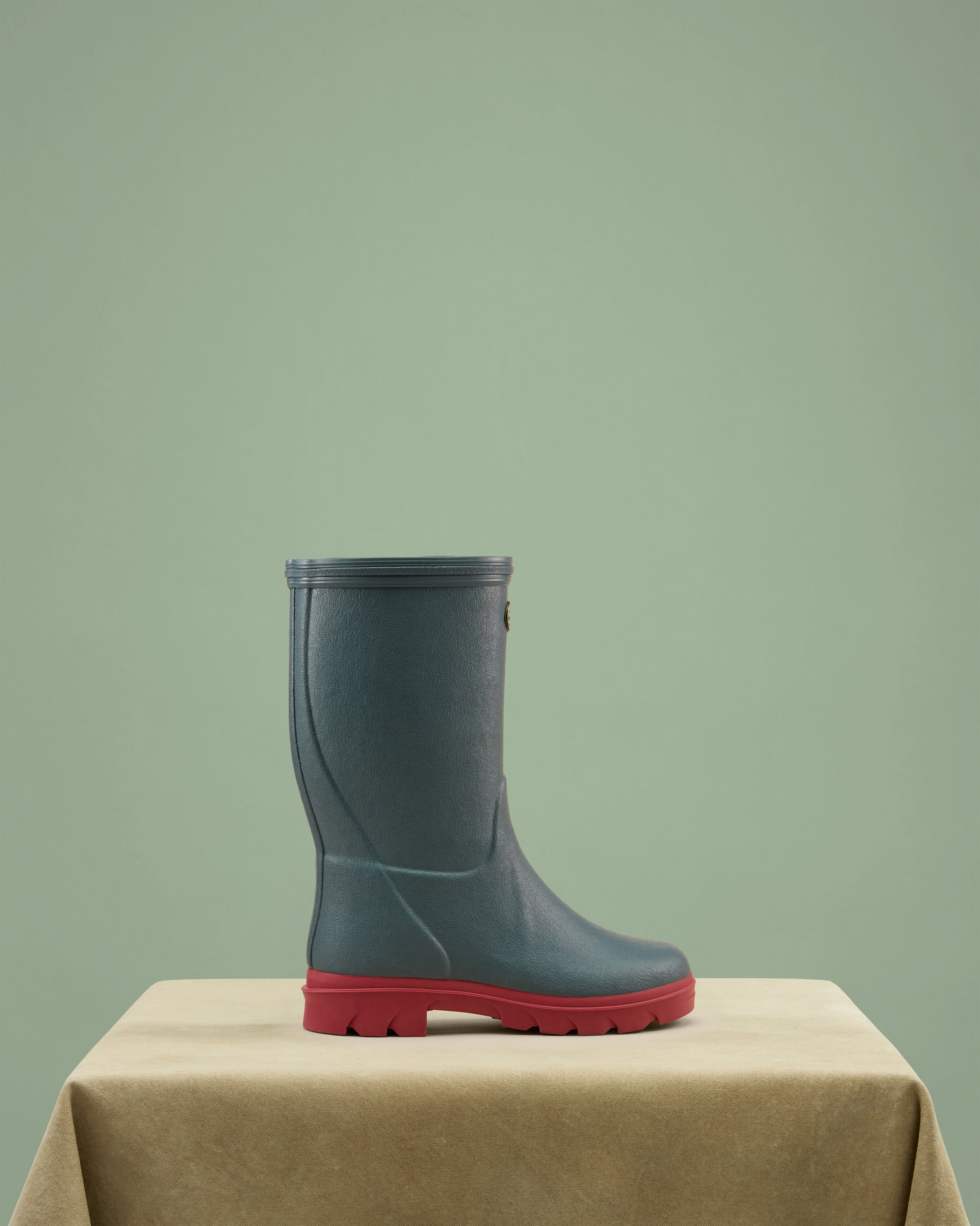 Children's Petite Aventure Jersey Lined Wellington Boot - Blue