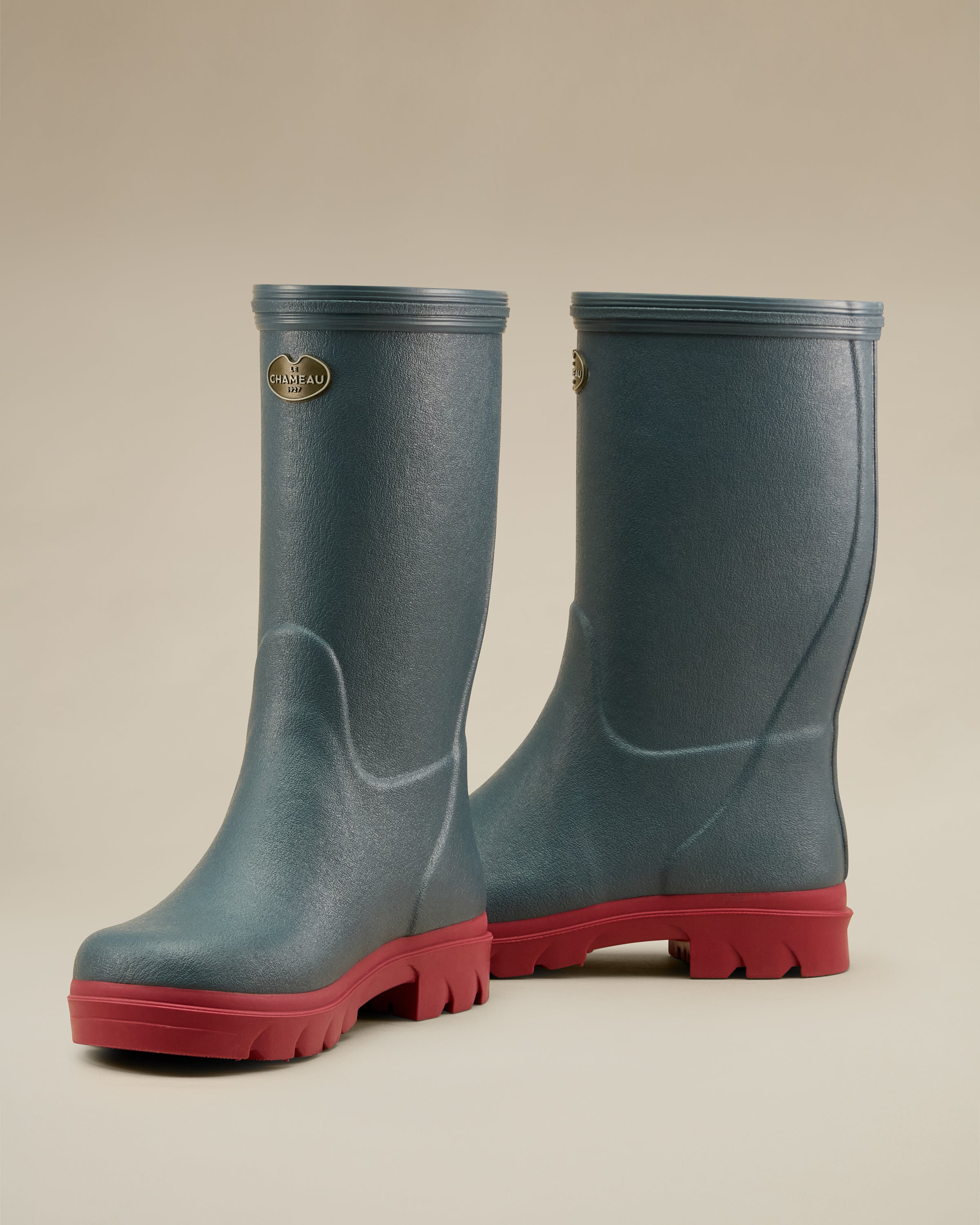Children's Petite Aventure Jersey Lined Wellington Boot - Blue