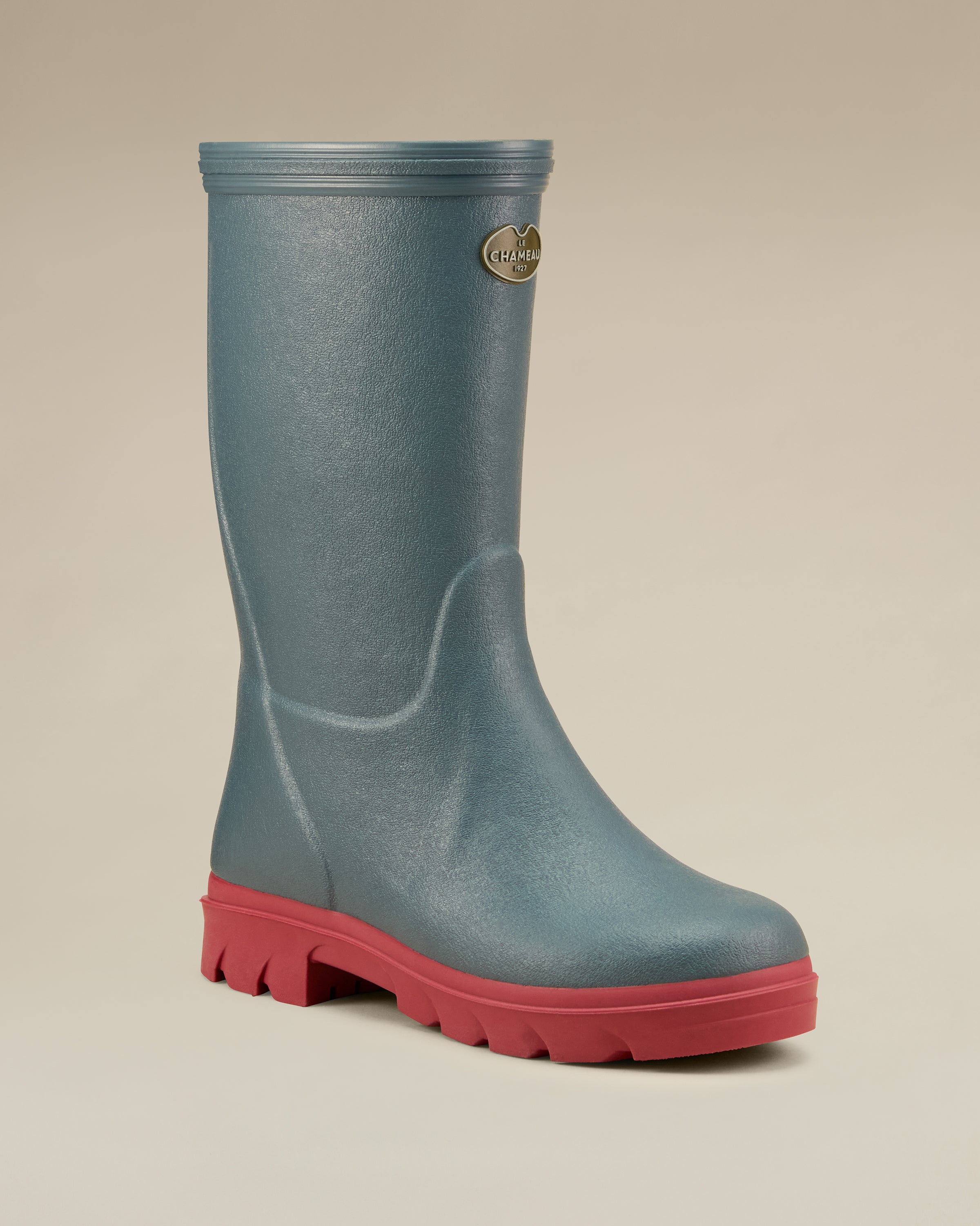 Children's Petite Aventure Jersey Lined Wellington Boot - Blue