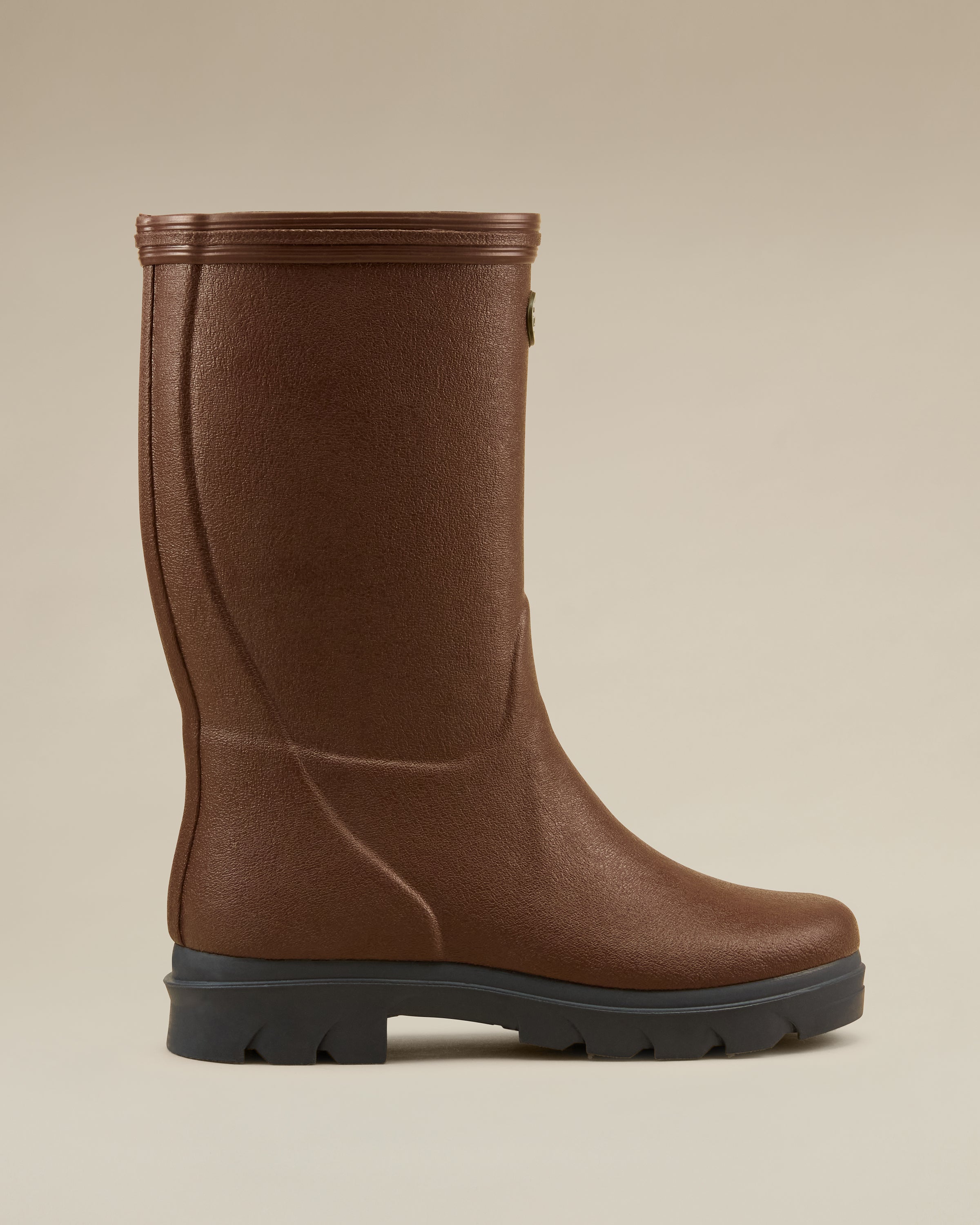 Children's Petite Aventure Jersey Lined Wellington Boot - Brown