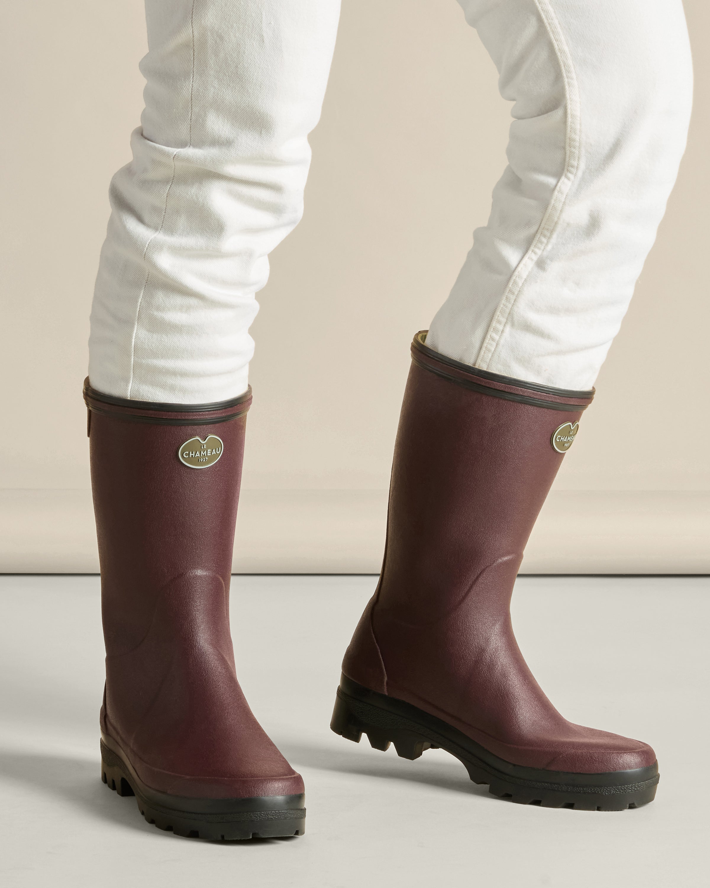 Giverny Damen-Gummistiefel mit Jerseyfutter - Kurzmodell - Cherry